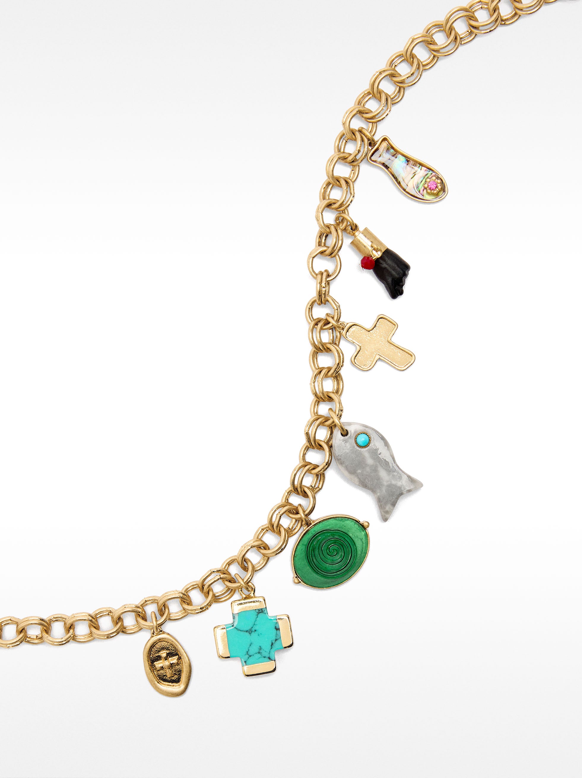 Collar De Eslabones Con Charms