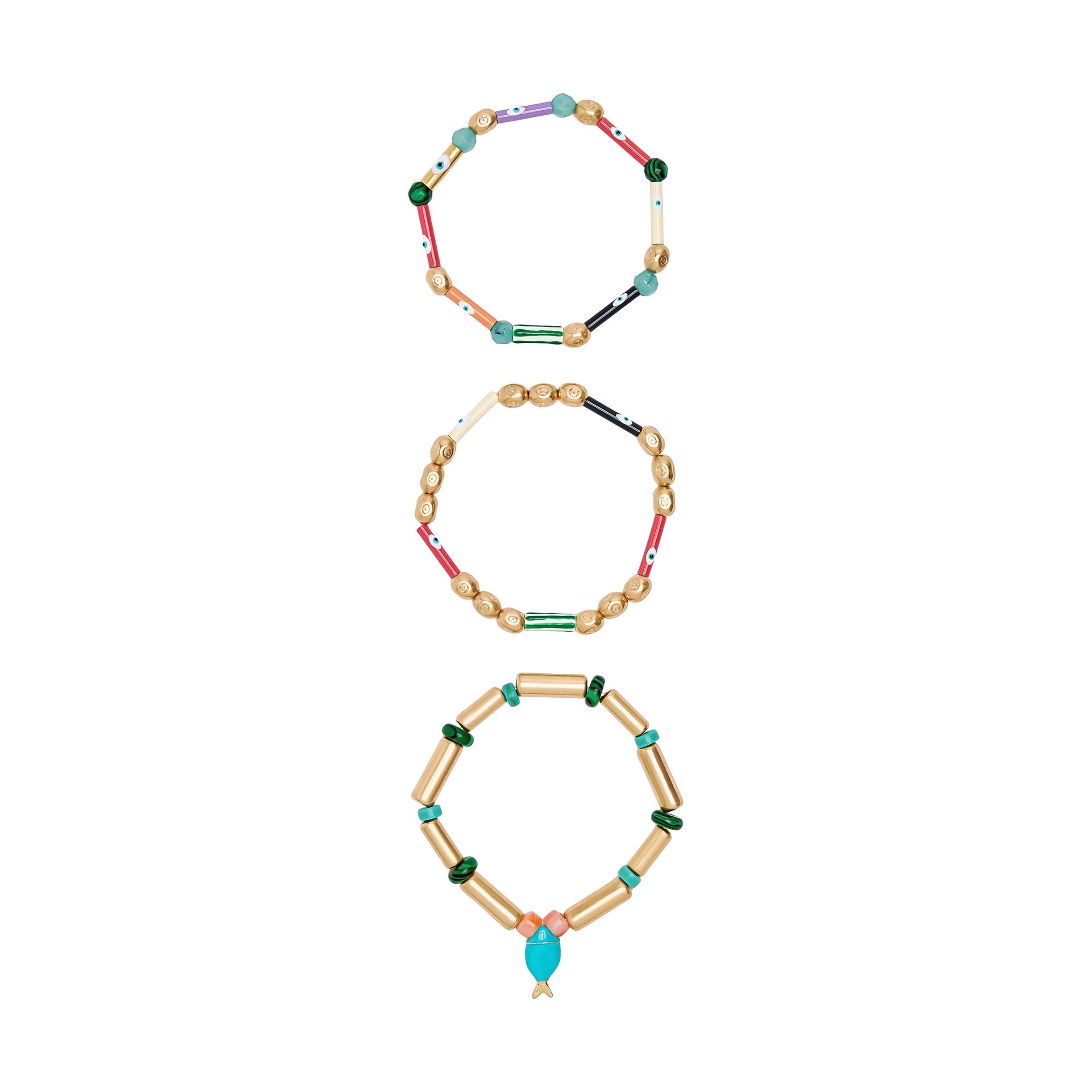Set De Pulseras Elásticas De Peces