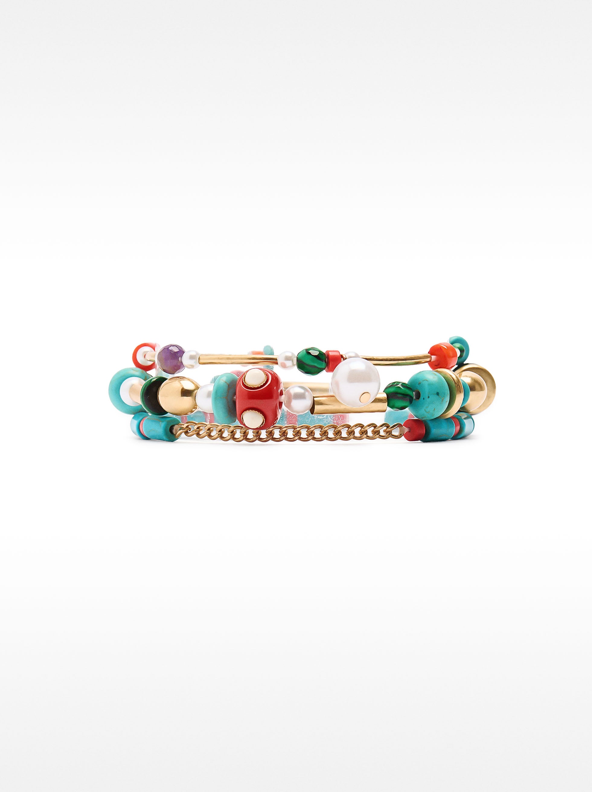 Set De Pulseras Elásticas Multicolores