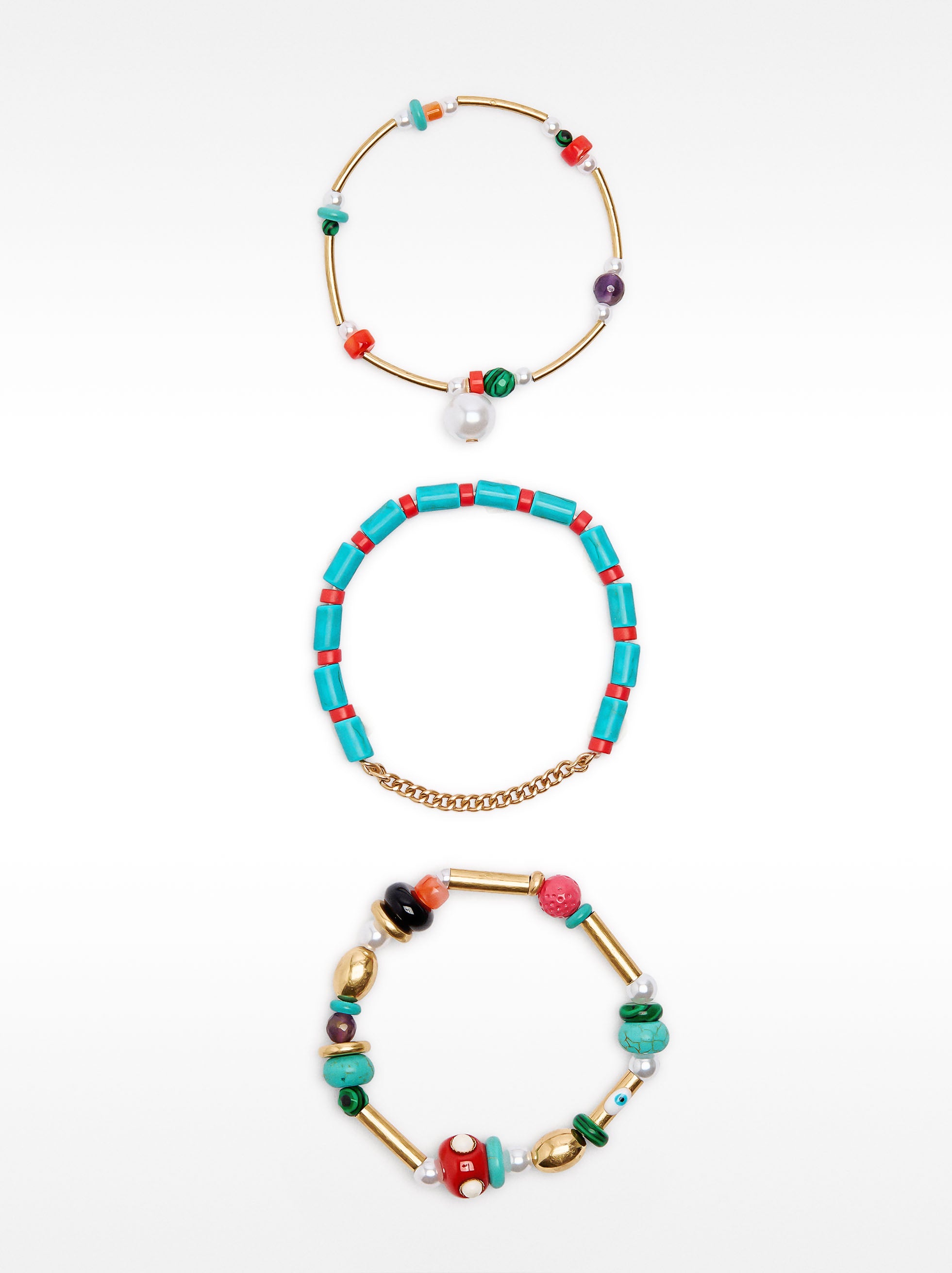 Set De Pulseras Elásticas Multicolores