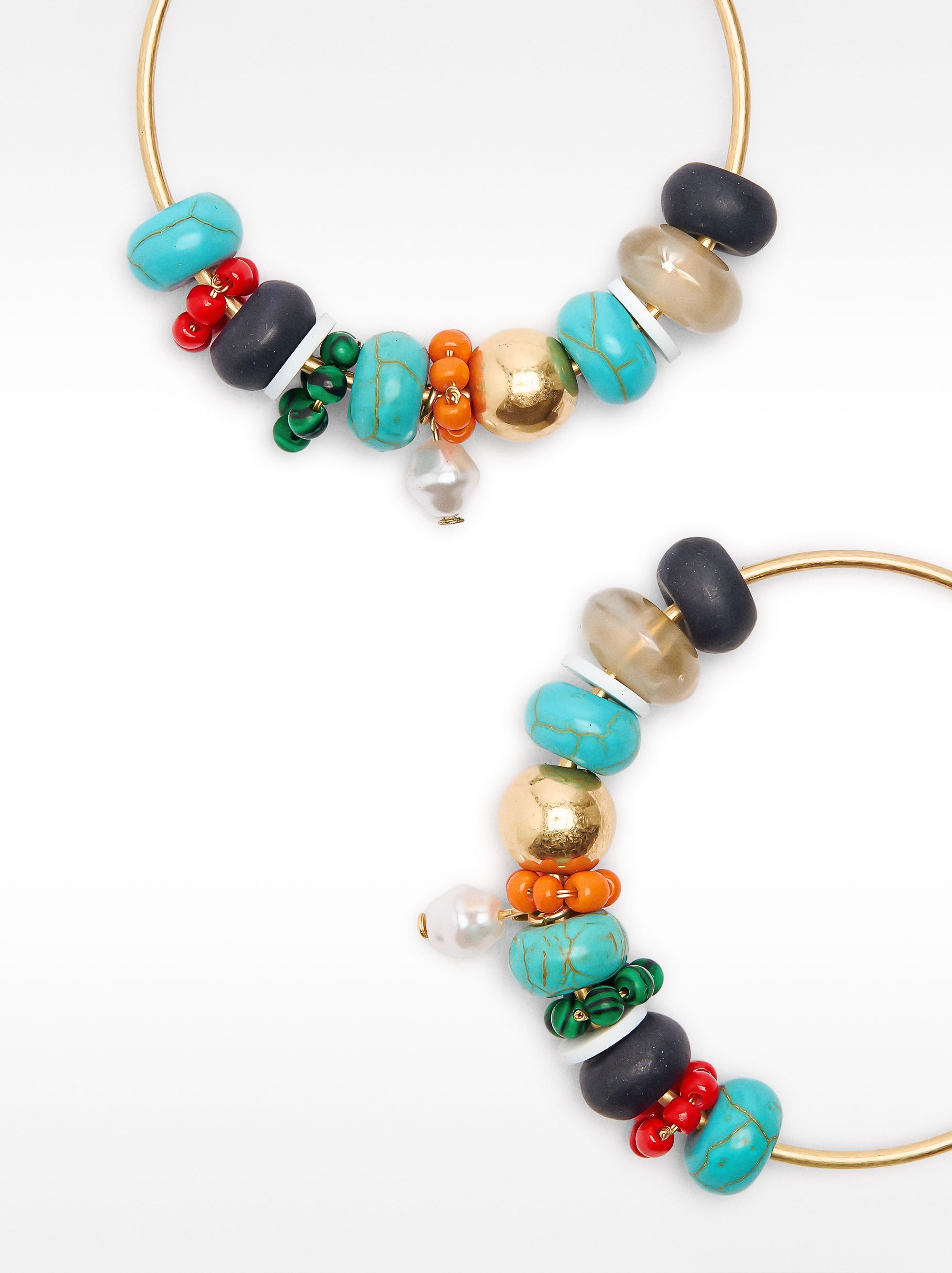 Aretes Con Piedras Y Vidrio