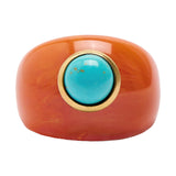 Anillo De Resina Con Piedra