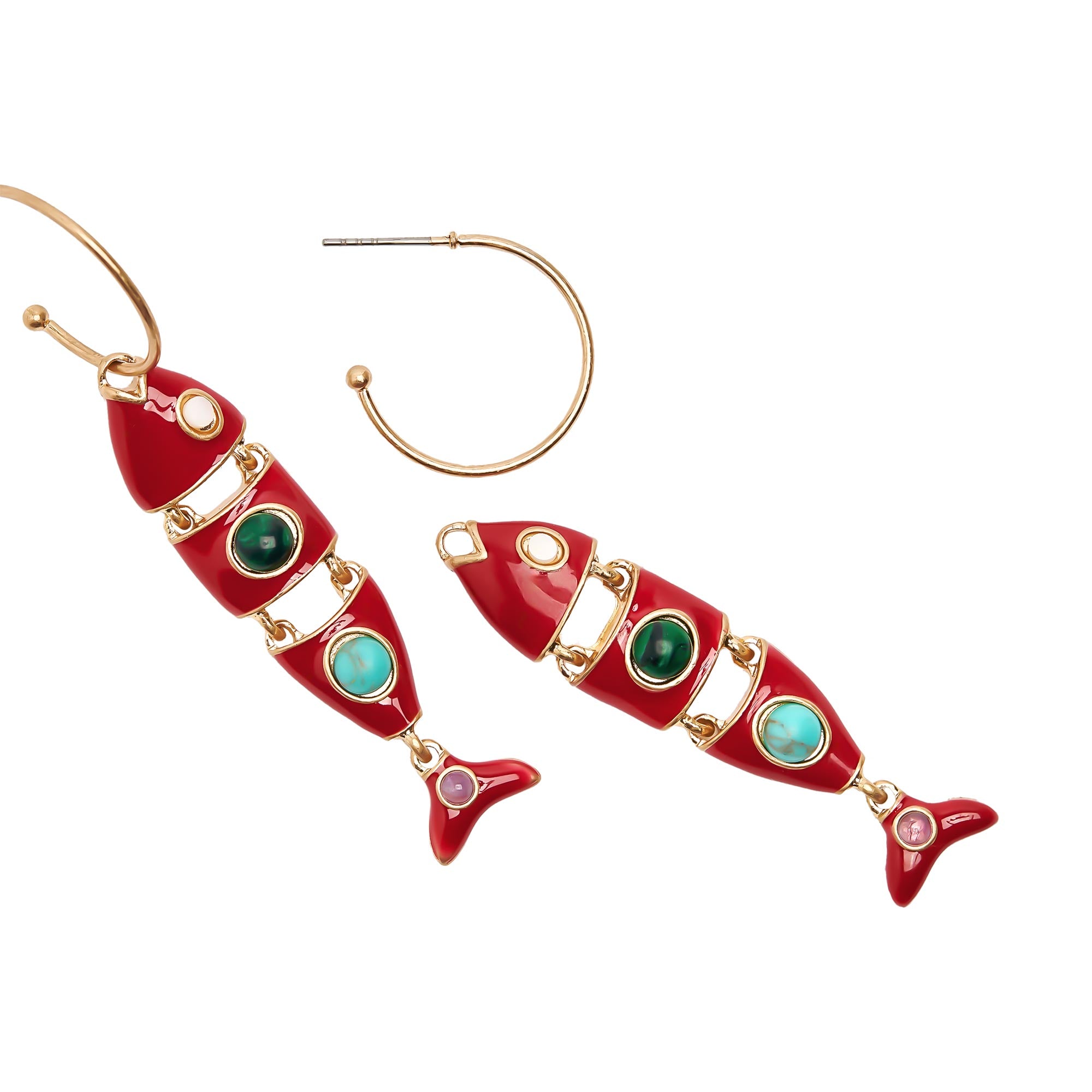 Aros Abiertos Con Piedras Y Peces