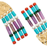 Pendientes Largos Con Piedras