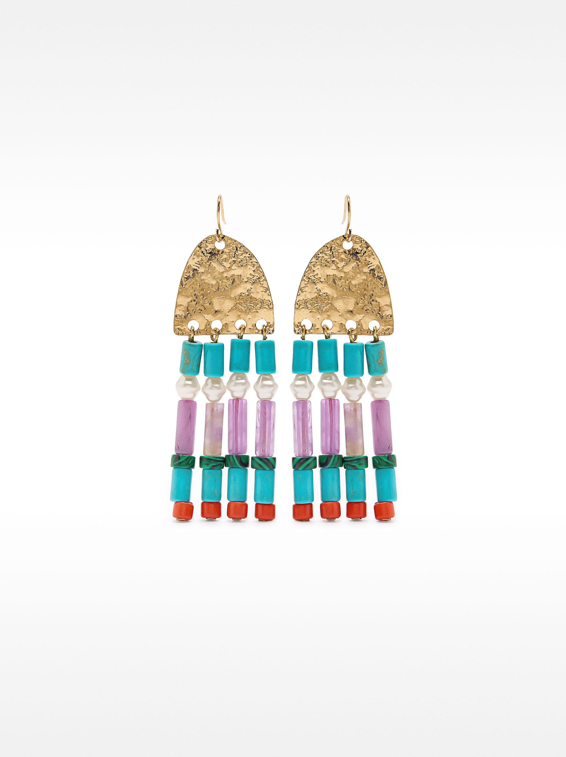 Aretes Largos Con Piedras