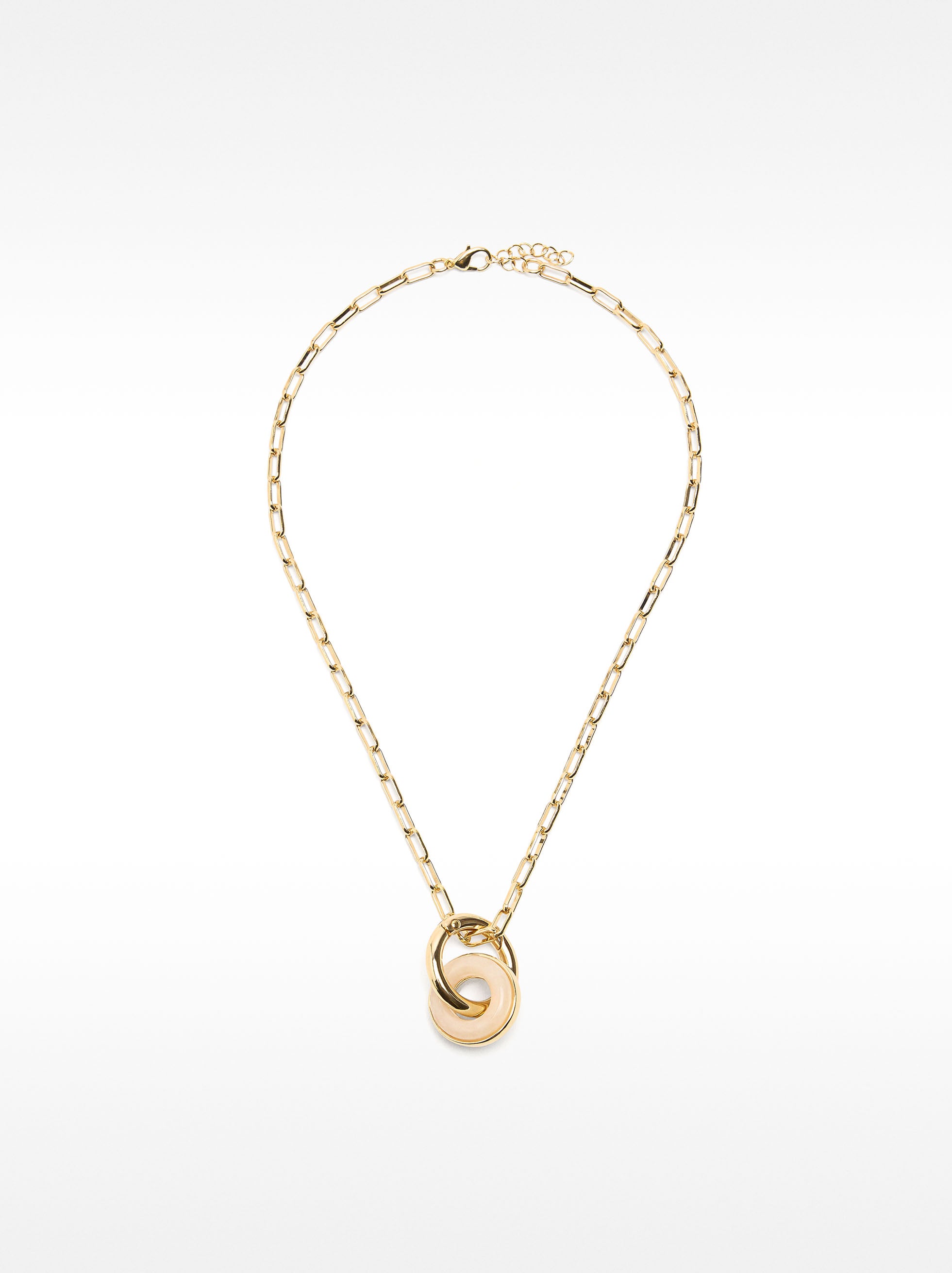 Collar Largo Con Colgante De Aros