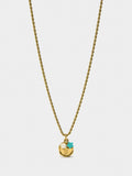 Collar Con Piedra Y Perla De Agua Dulce – Acero Inoxidable