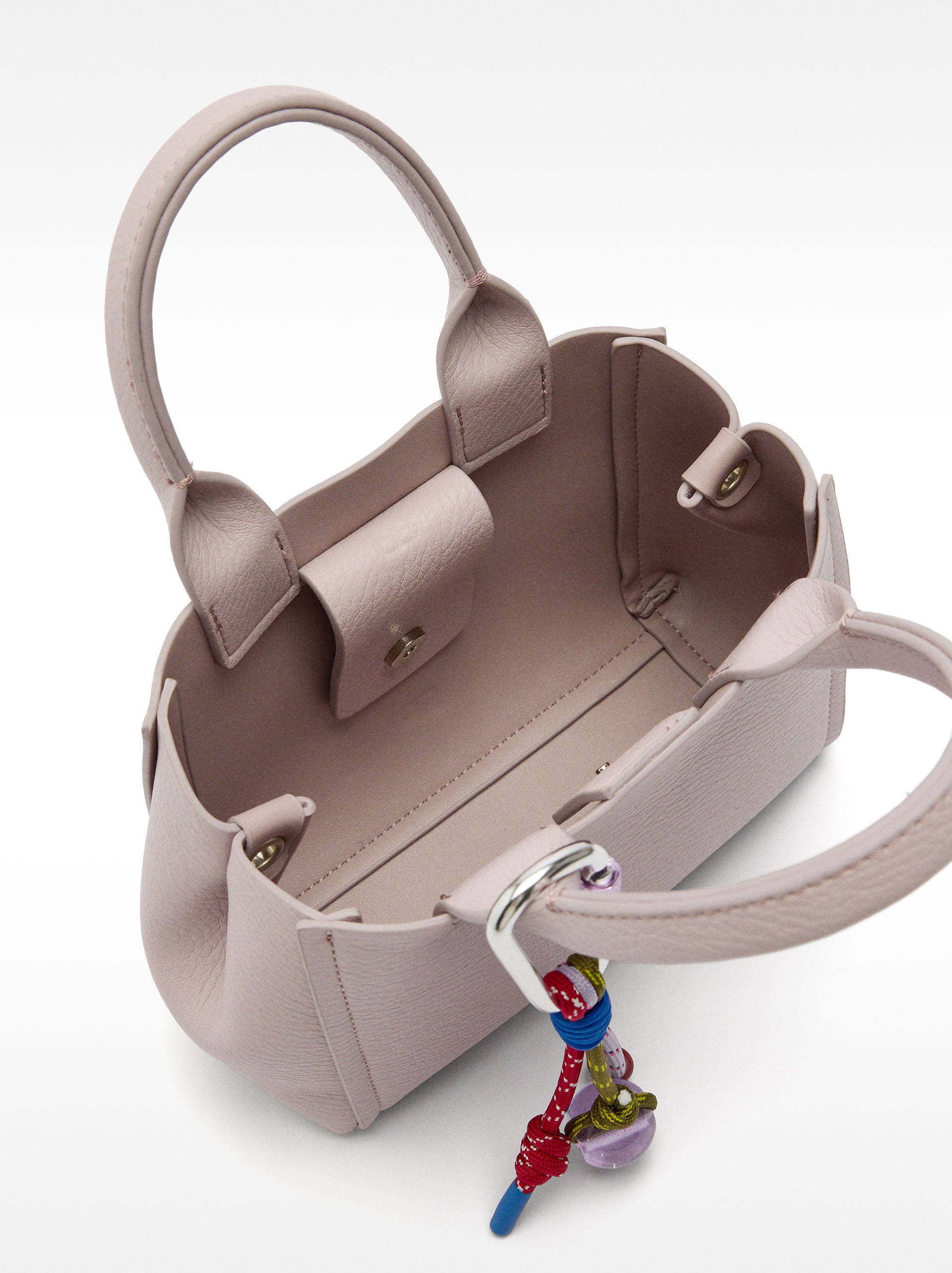 Bolso Tote Mini Con Colgante