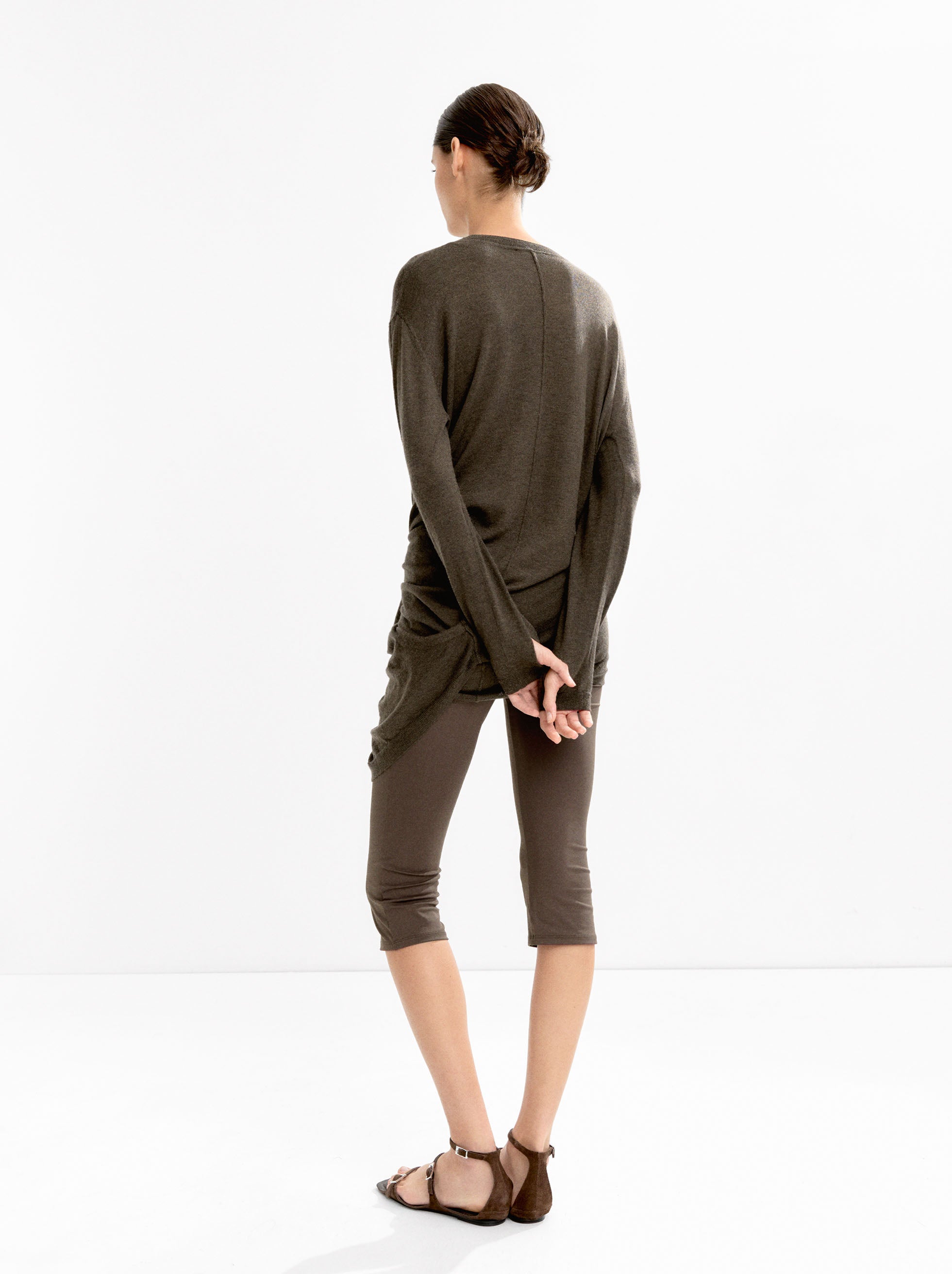 Vestido De Punto Con Drapeado