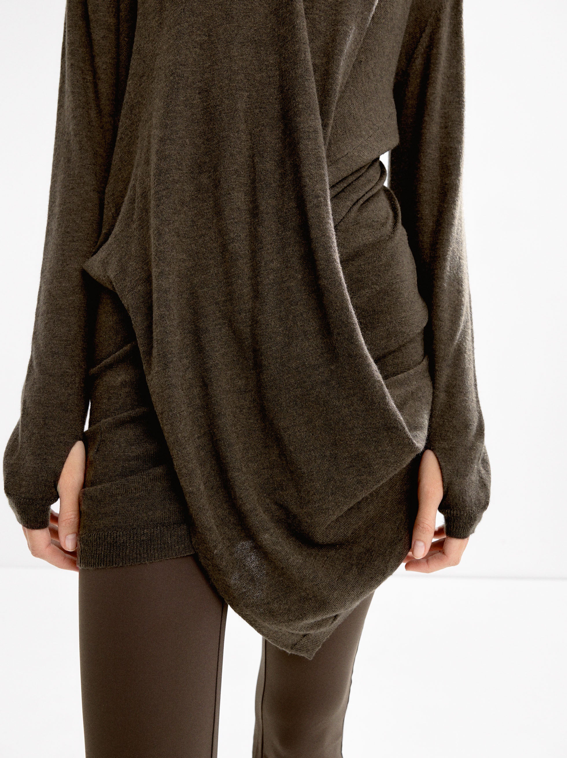 Vestido De Punto Con Drapeado