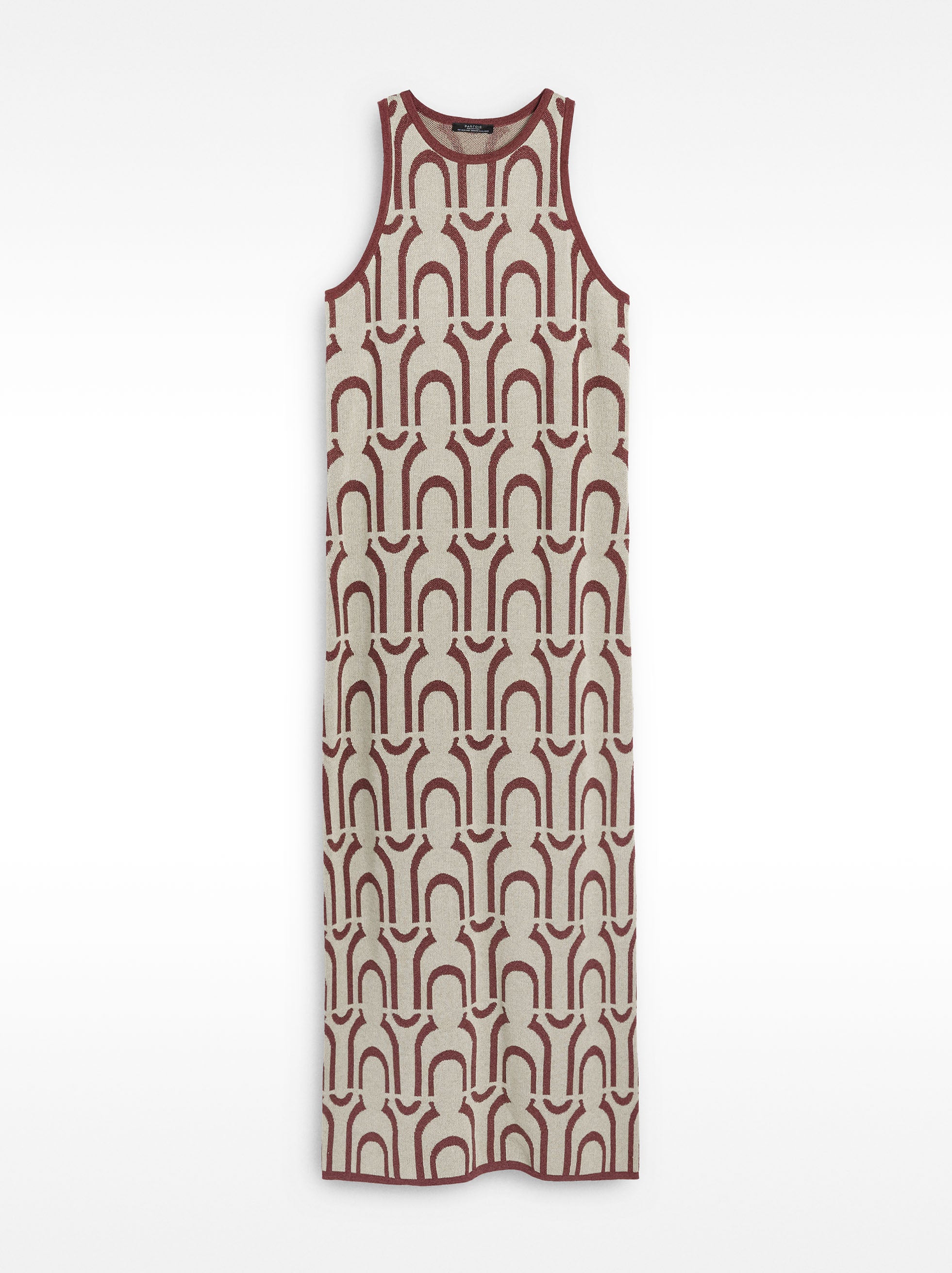 Vestido Largo De Punto Jacquard