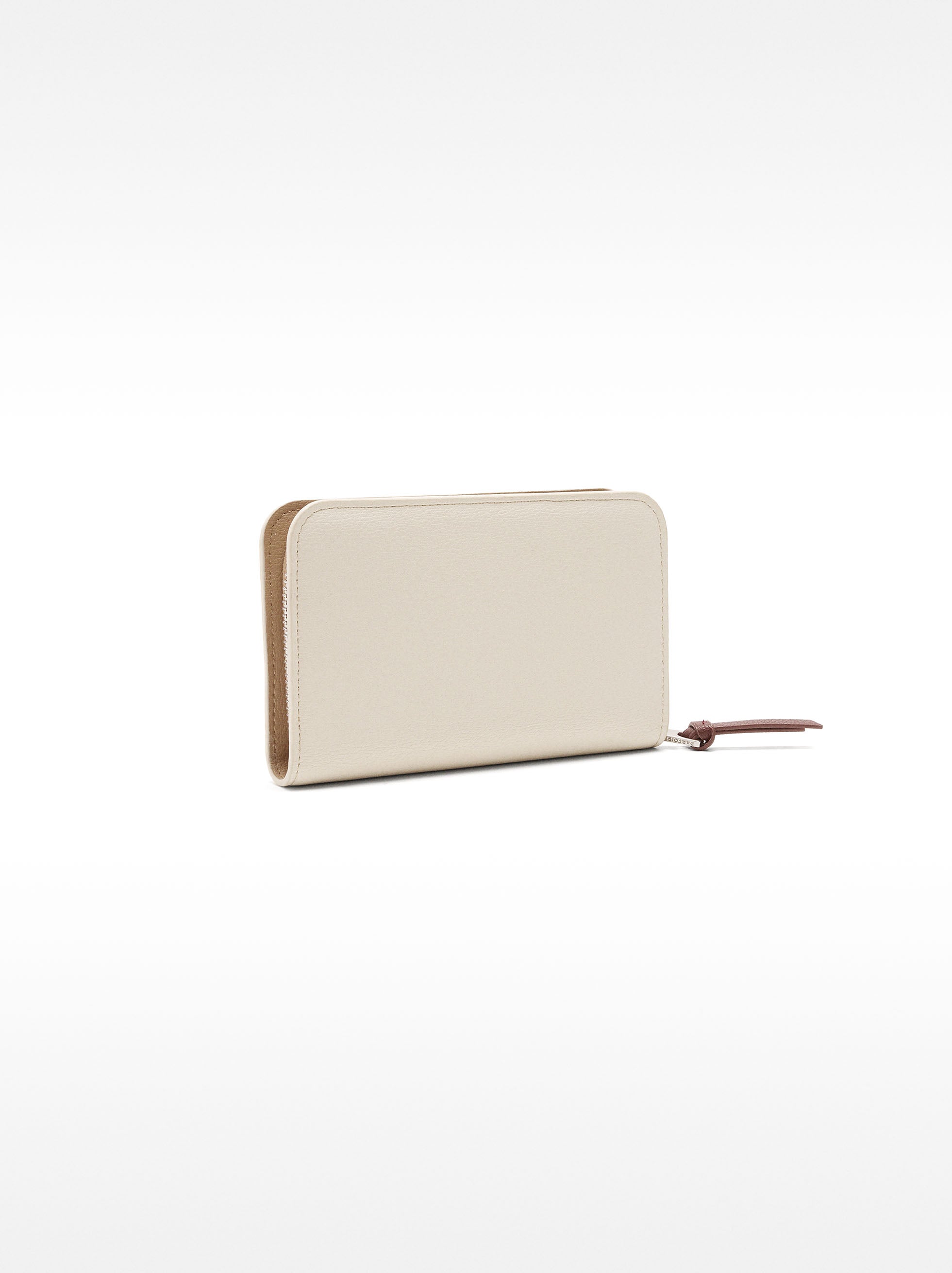 Billetera Con Textura Y Cierre De Cremallera