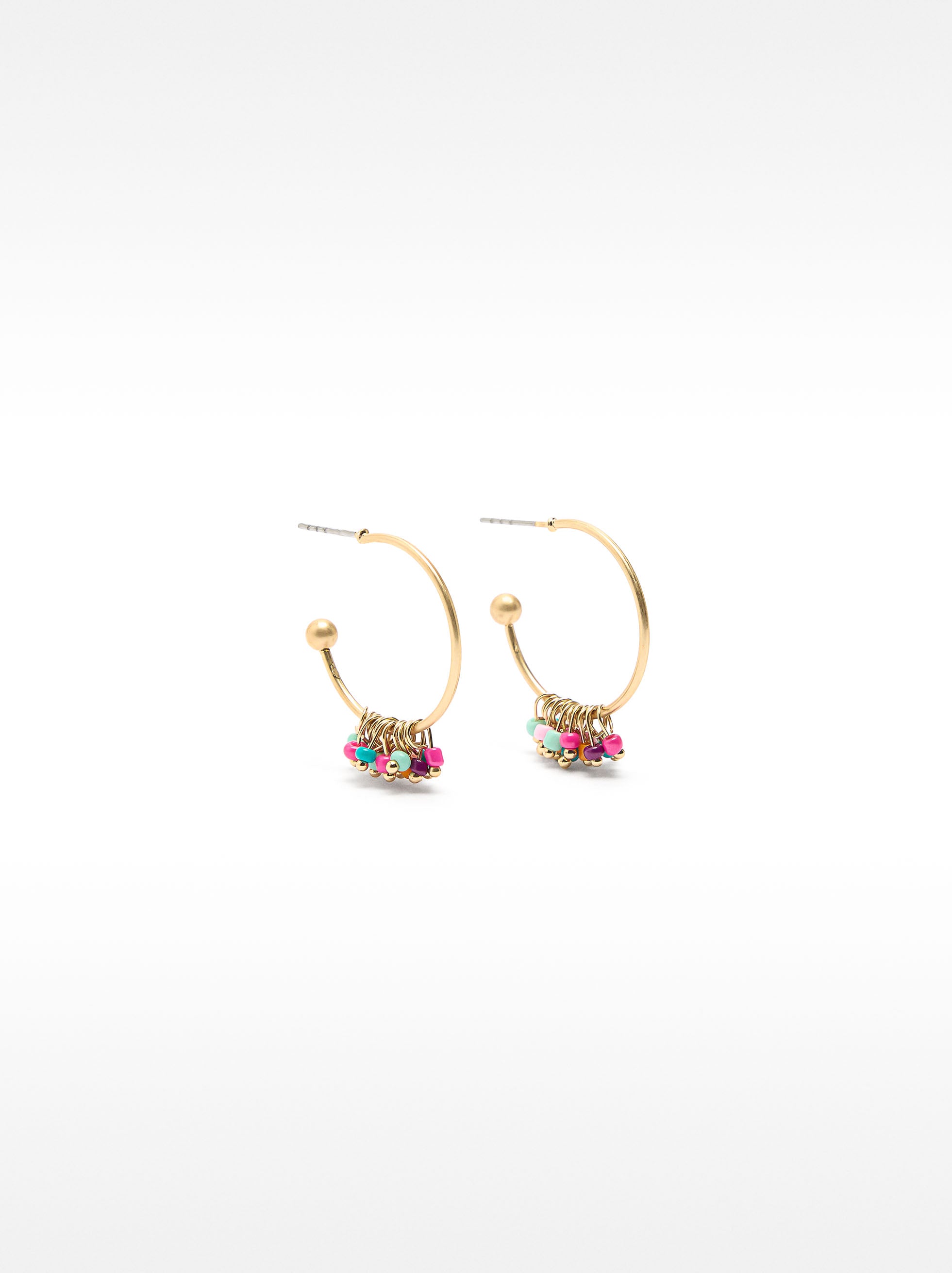 Aretes Abiertos Con Cristales Multicolor