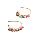 Aros Abiertos Con Cristales Multicolor