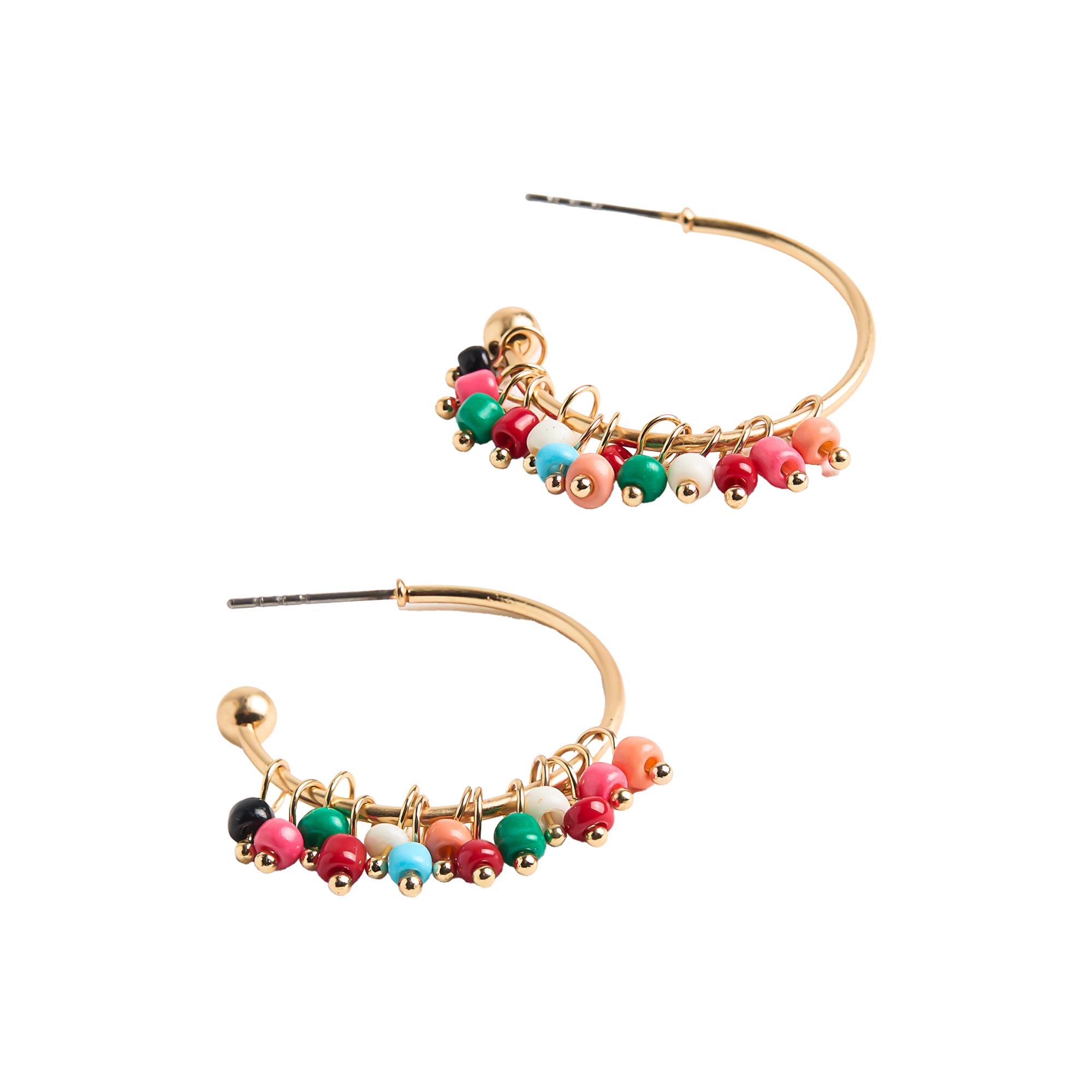 Aros Abiertos Con Cristales Multicolor