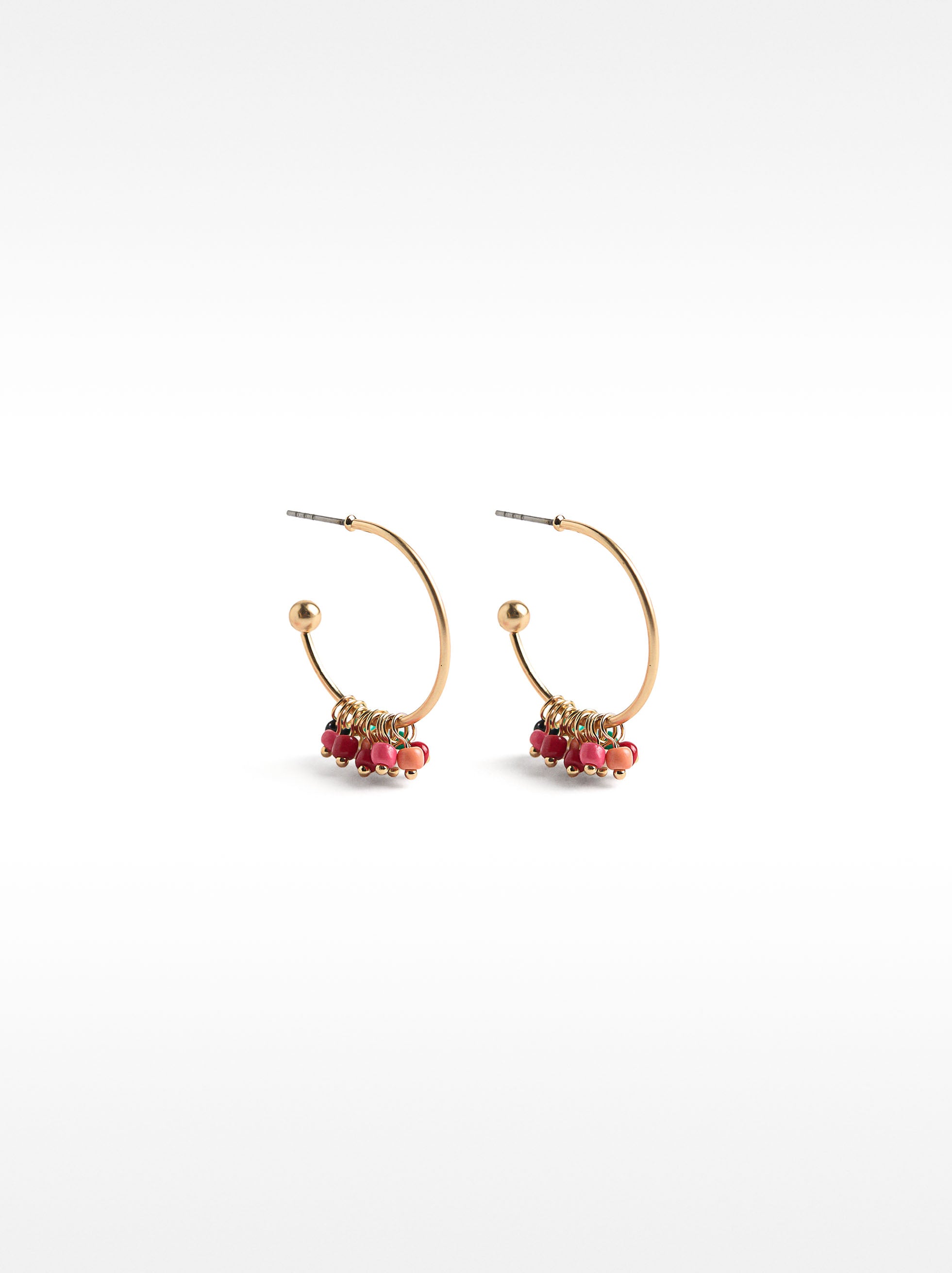 Aretes Abiertos Con Cristales Multicolor