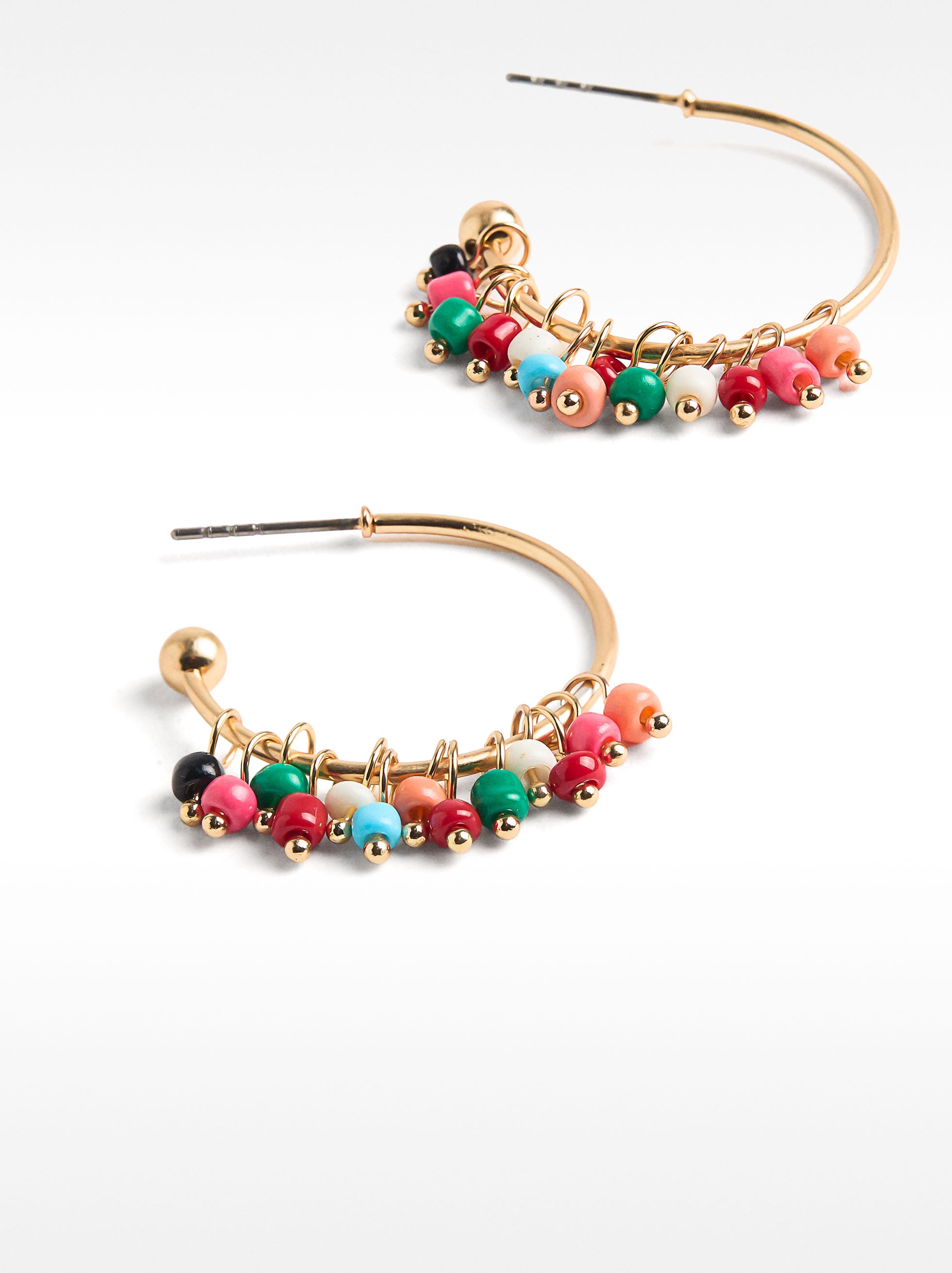 Aretes Abiertos Con Cristales Multicolor