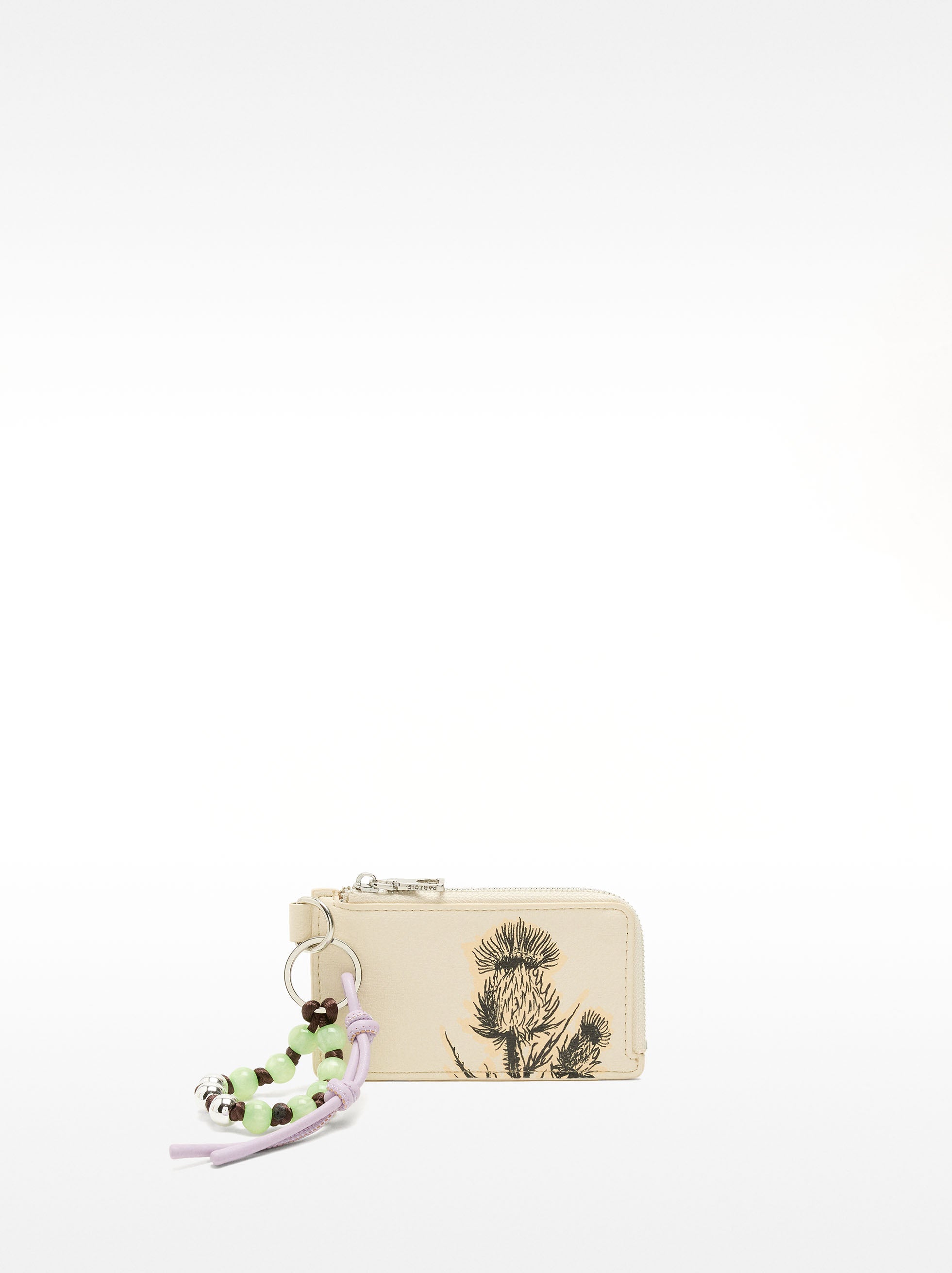 Tarjetero Estampado Con Colgante