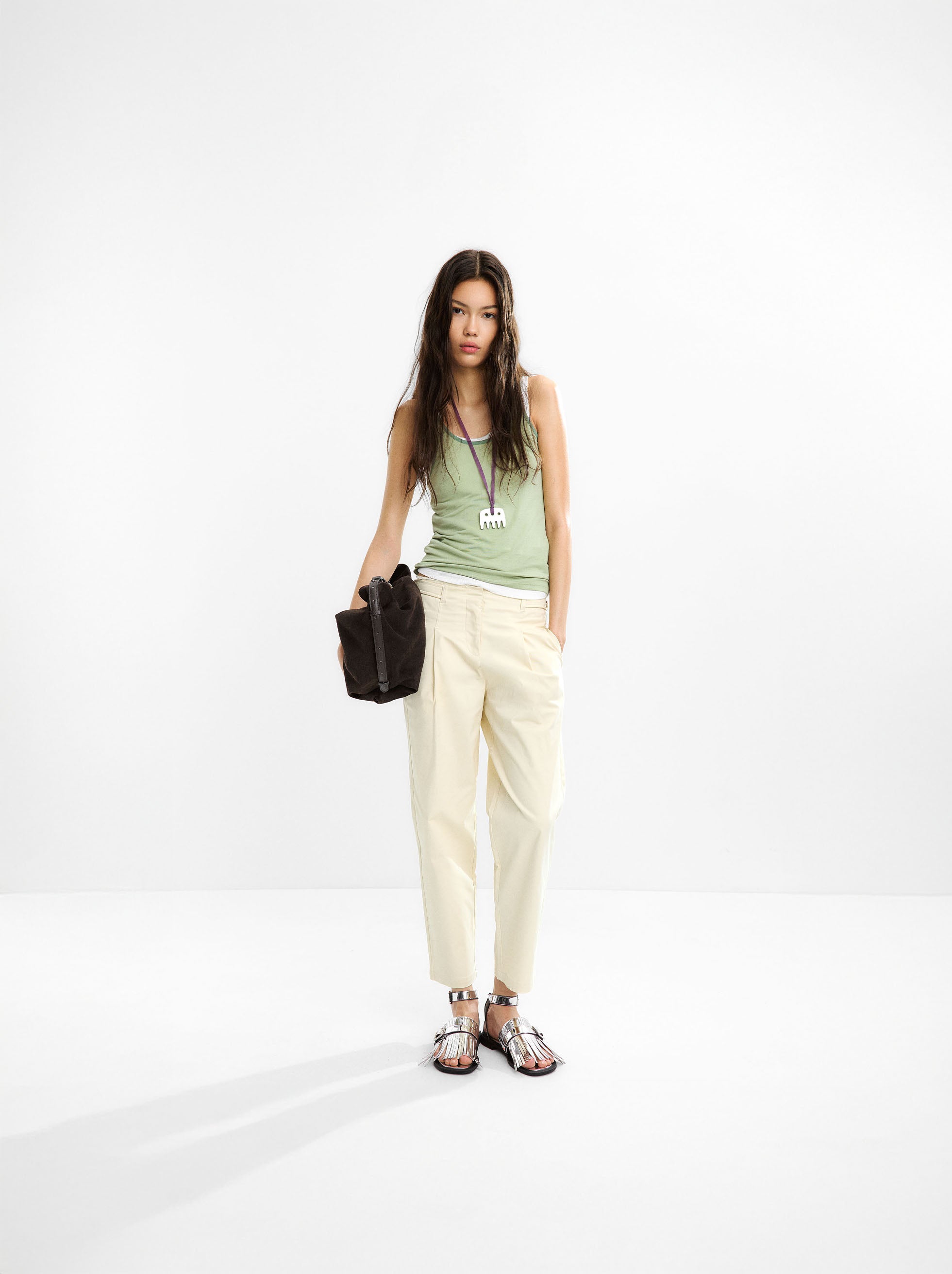 Pantalón Plisado 100% Algodón