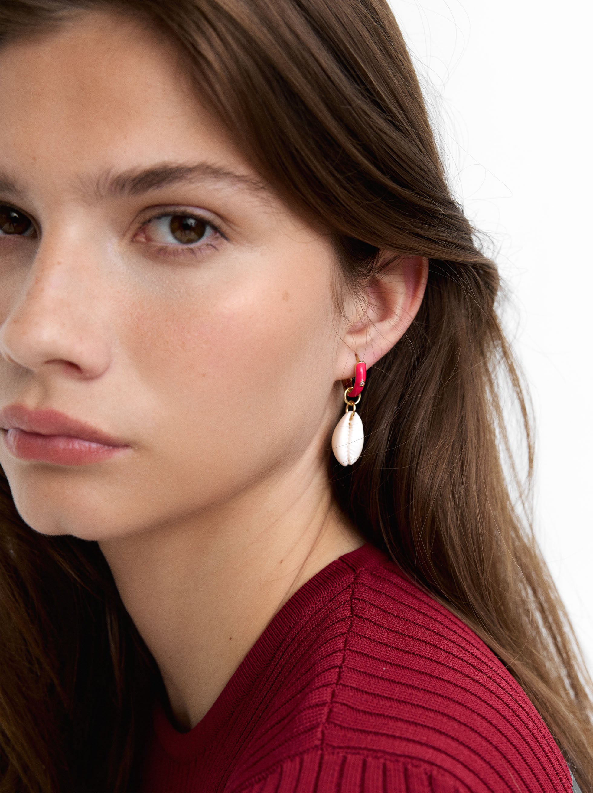 Aros Esmaltados Con Conchas