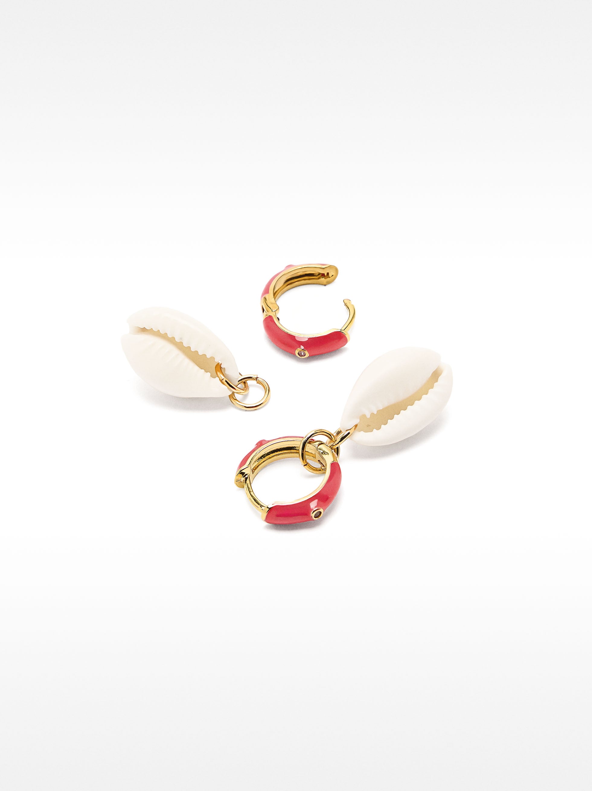 Aros Esmaltados Con Conchas