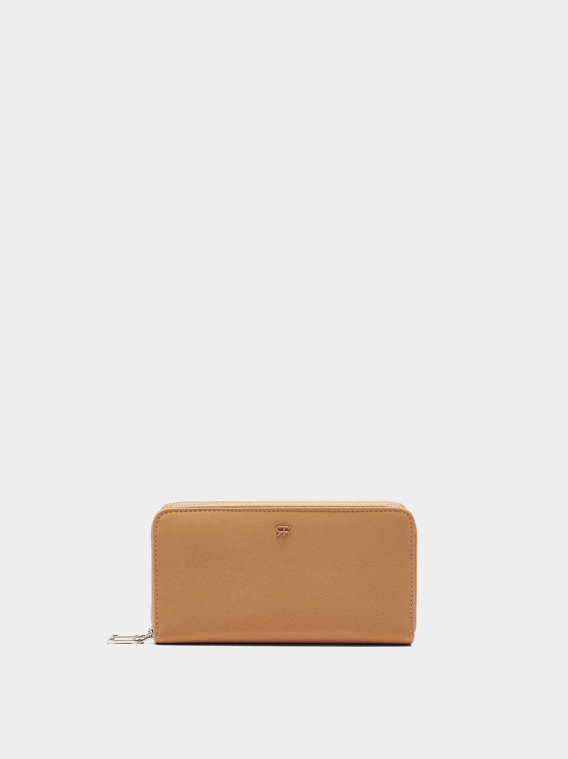 Cartera De Textura Suave Con Cremallera