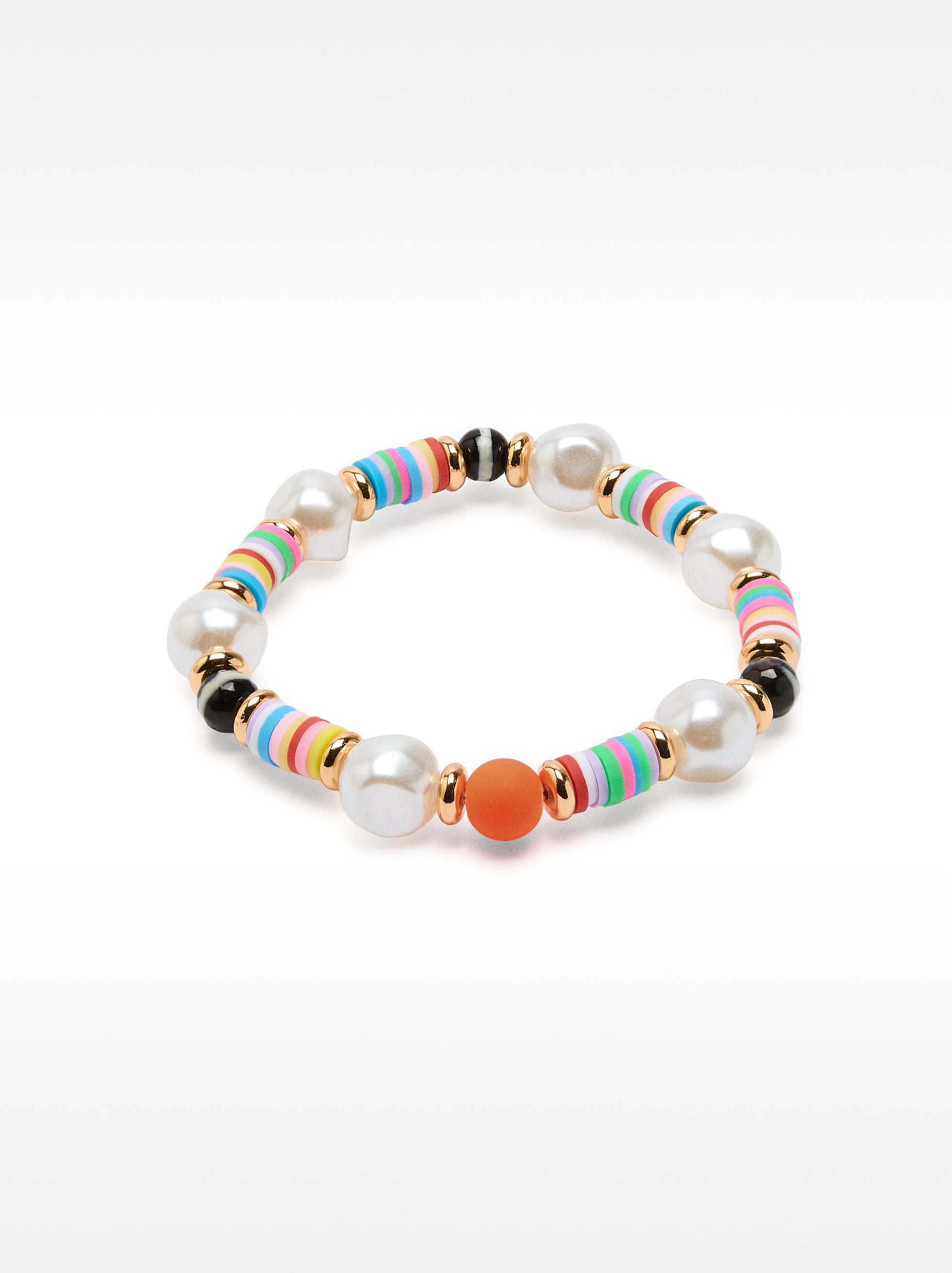Pulsera Elástica Multicolor Con Piedras