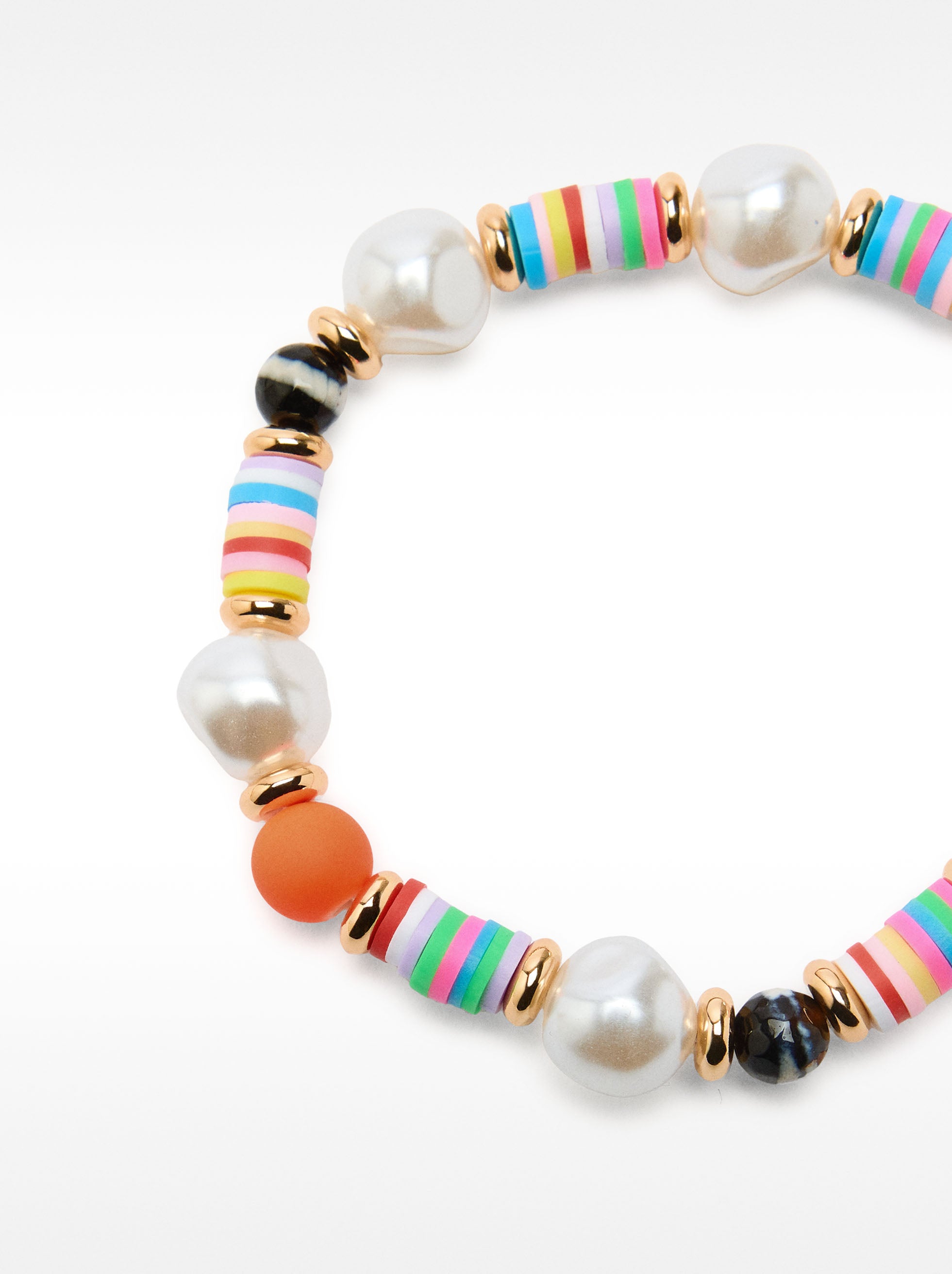 Pulsera Elástica Multicolor Con Piedras