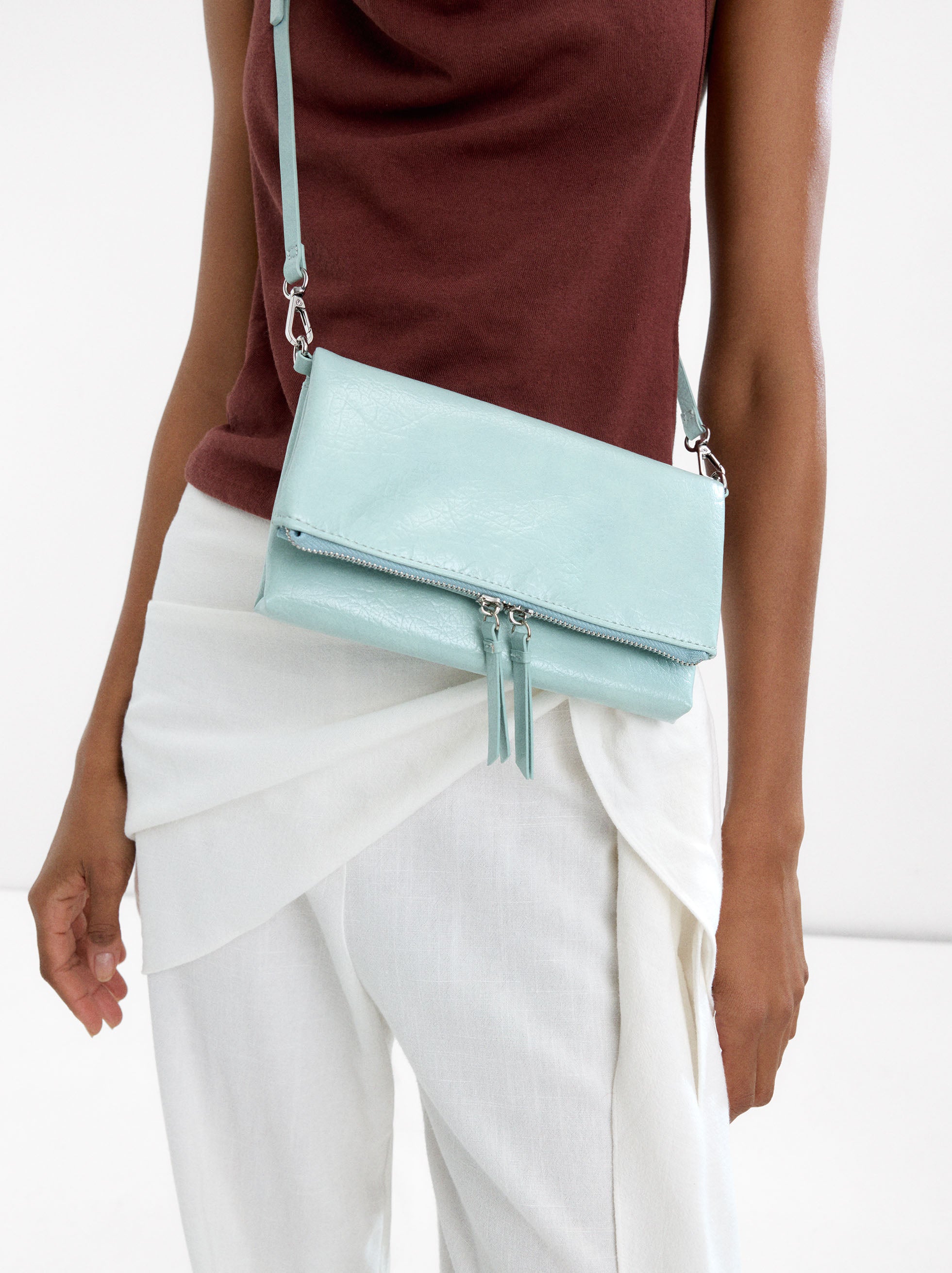 Bolso Bandolera Efecto Craquelado