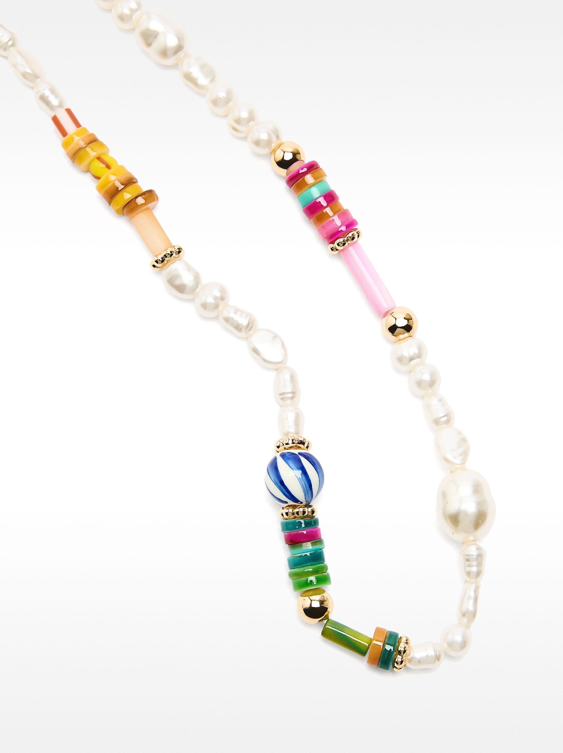 Collar De Cuentas De Cristal Multicolor