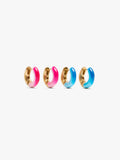 Set De Pendientes Con Esmaltado