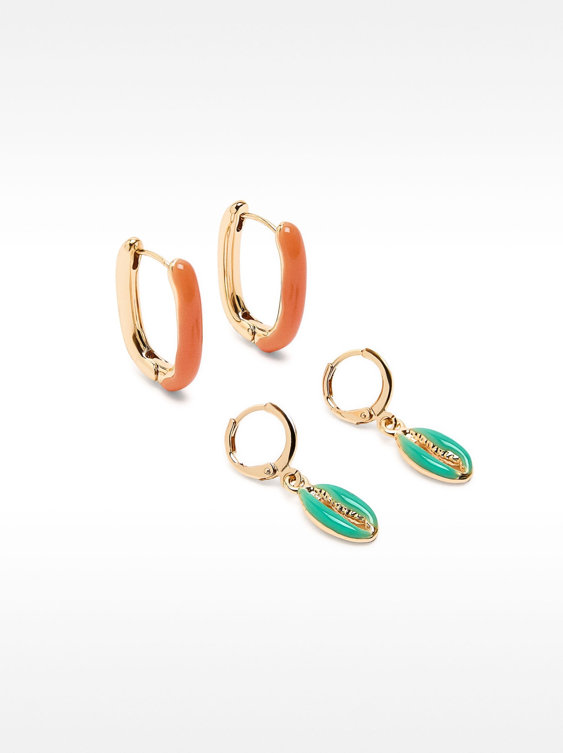 Set De Pendientes Esmaltados