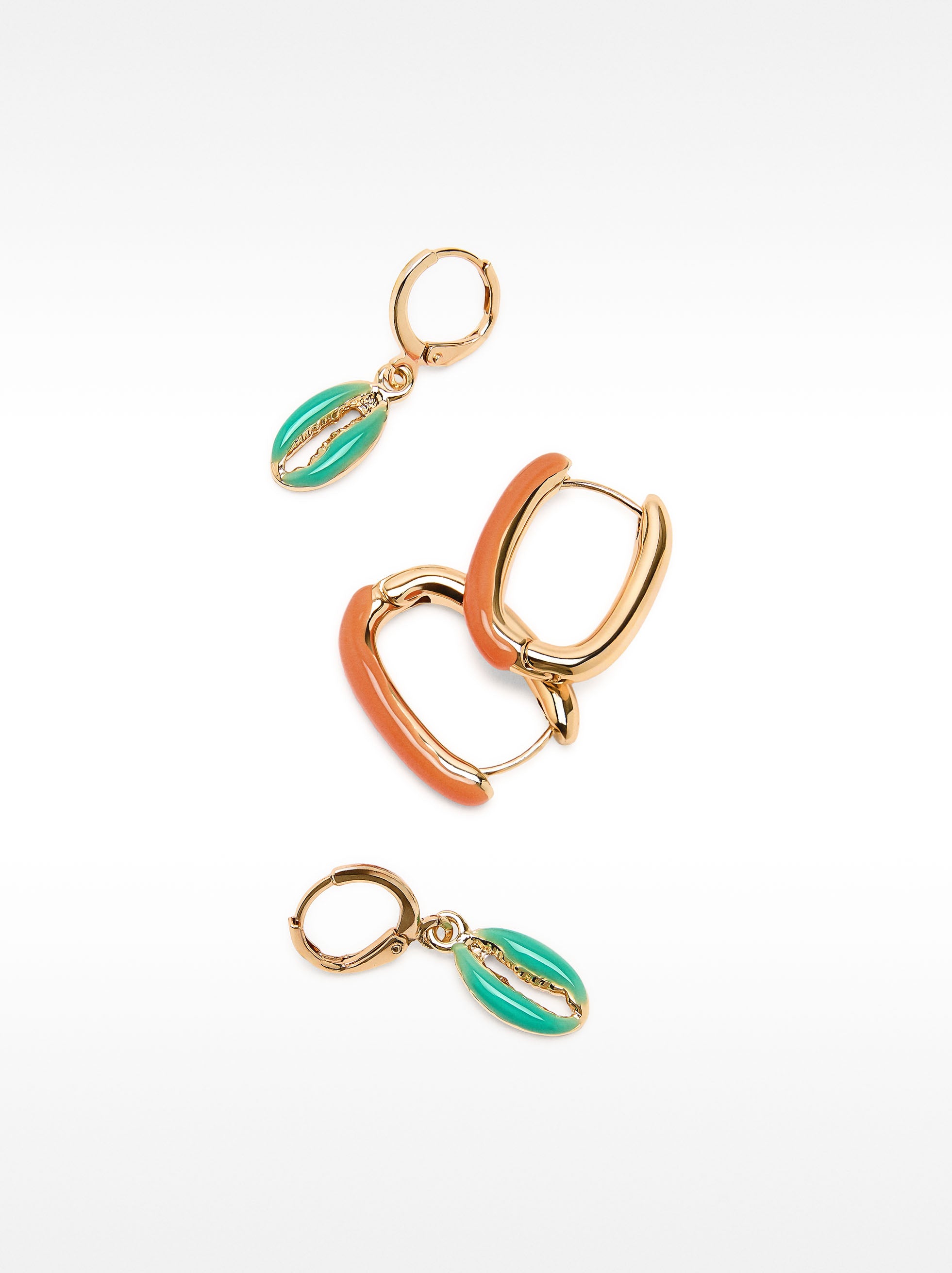 Set De Pendientes Esmaltados