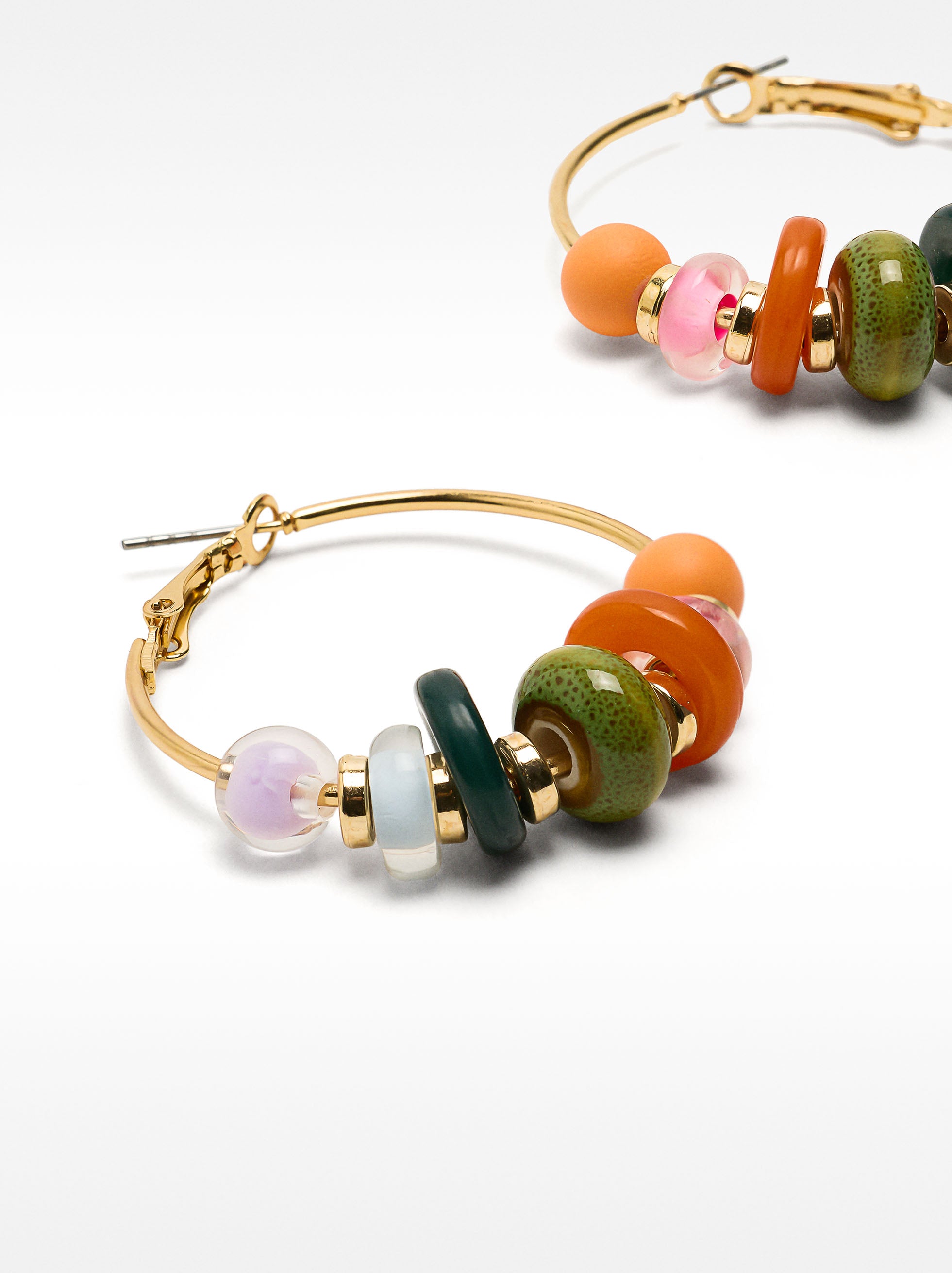 Aretes Con Cristales Y Cuentas