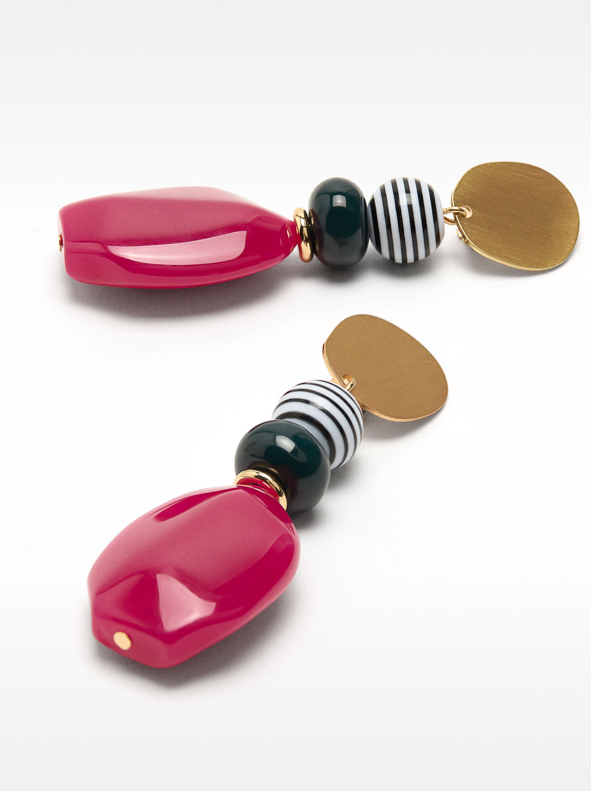 Aretes Largos Efecto Piedra