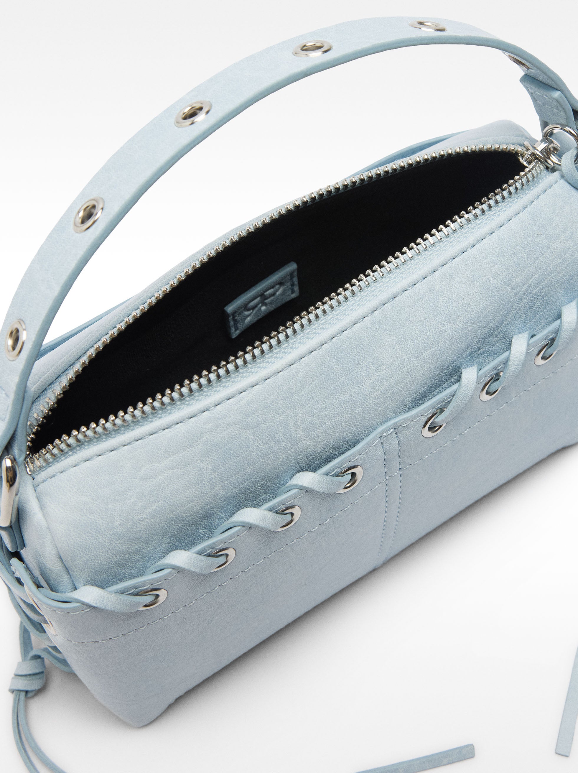 Bolso De Mano Trenzado Con Bandolera