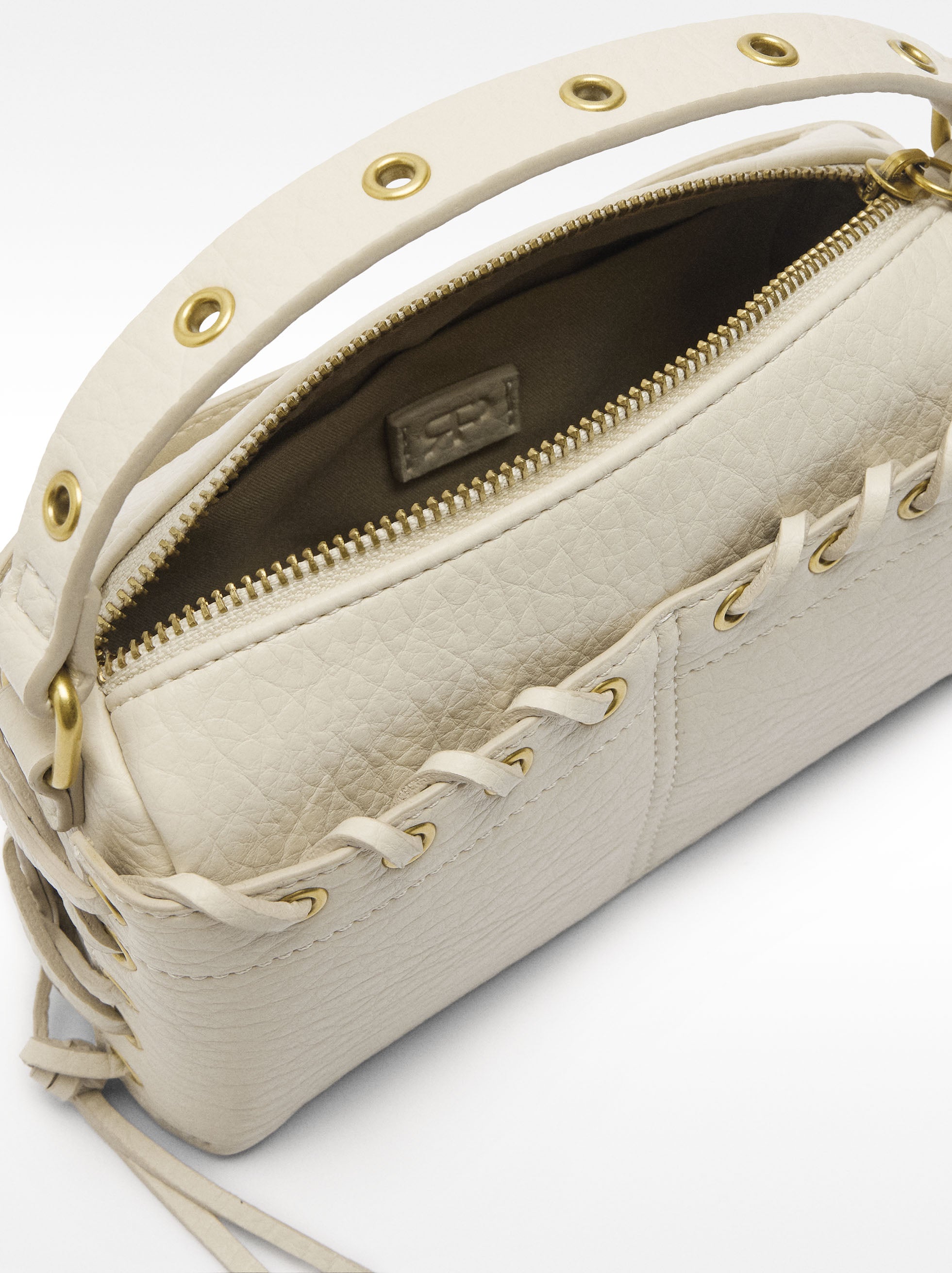 Bolso De Mano Trenzado Con Bandolera