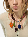 Collar Con Cerámica Y Piedras