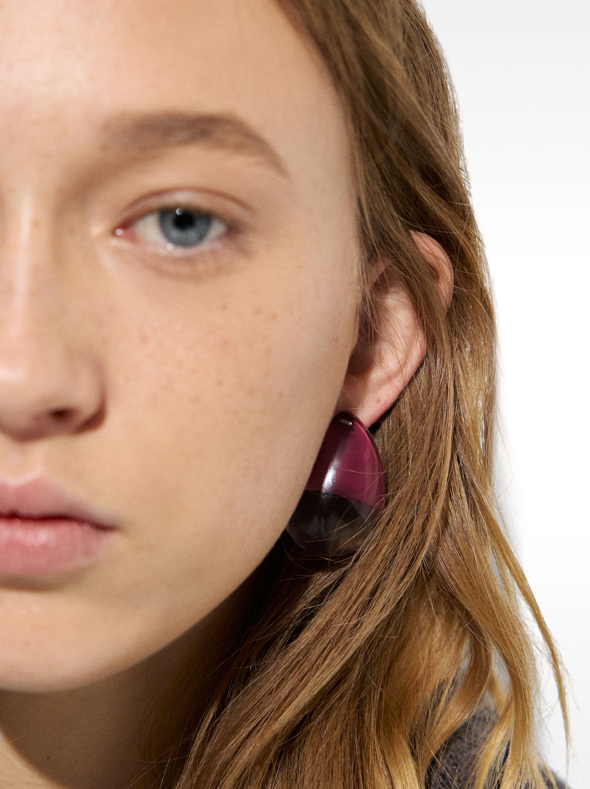 Aretes Gota De Resina