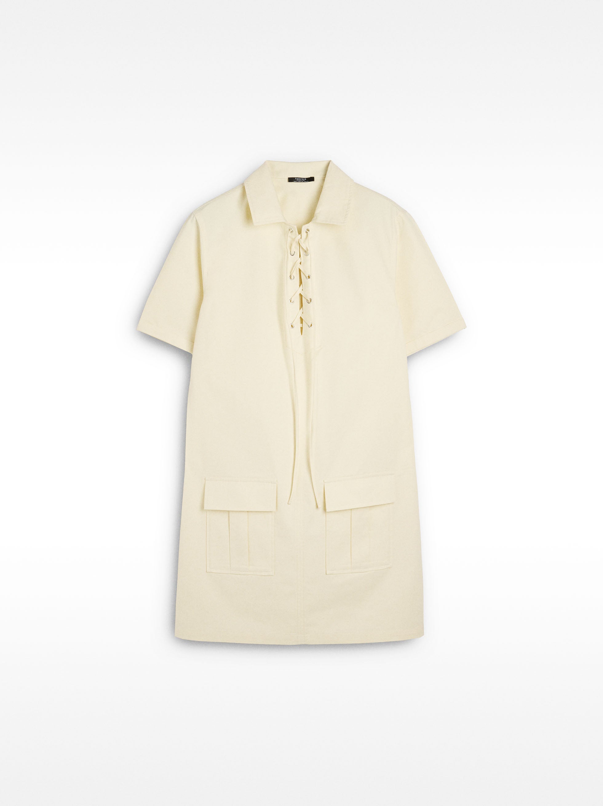 Vestido Camisero Con Bolsillos 100% Algodón