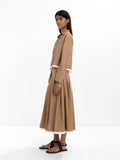Falda Midi Plisada 100% Algodón