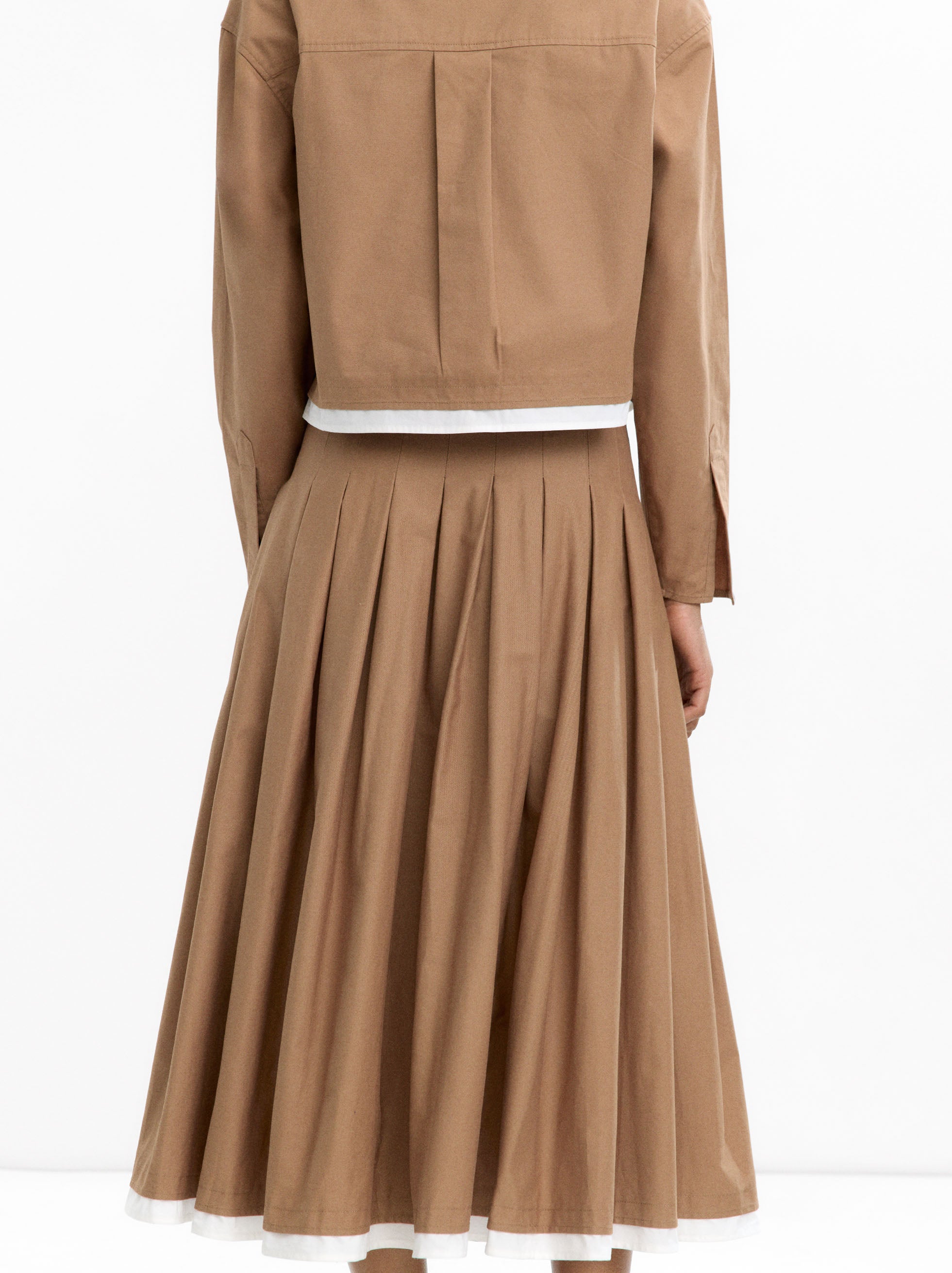 Falda Midi Plisada 100% Algodón