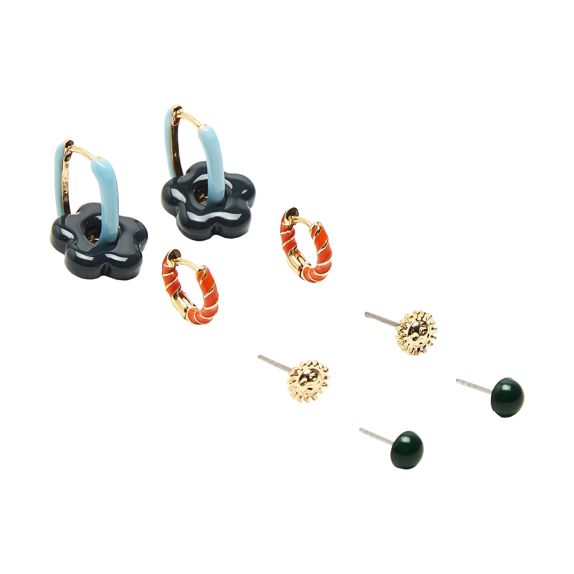 Set De Pendientes Con Esmaltado