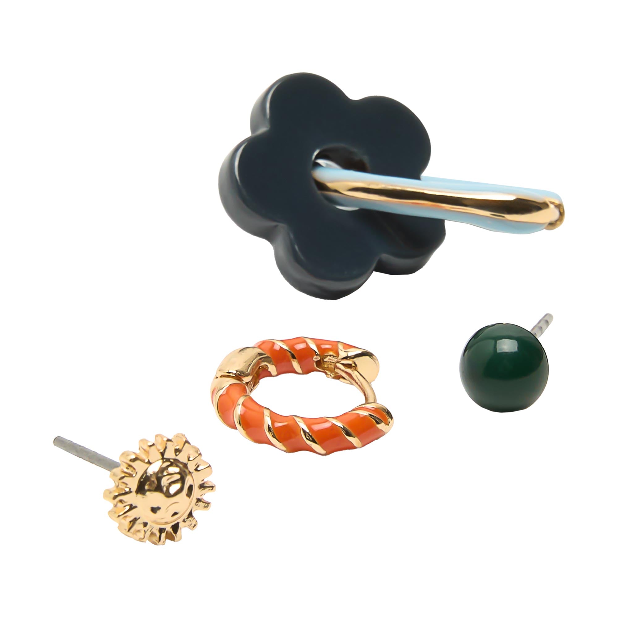 Set De Pendientes Con Esmaltado