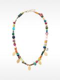 Collar Corto Con Cerámica Y Piedras