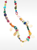 Collar Corto Con Cerámica Y Piedras