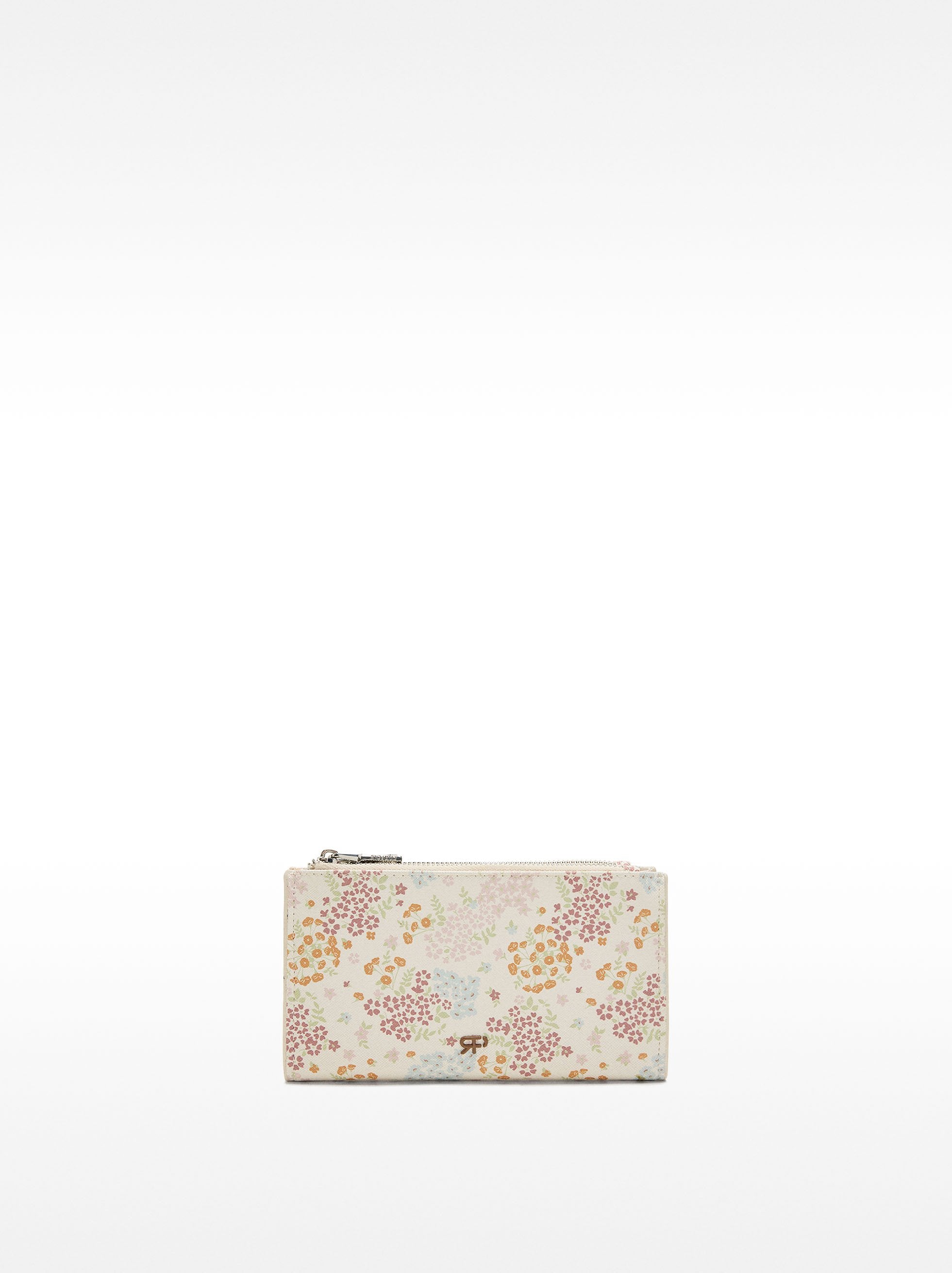 Cartera Con Textura Estampado Floral