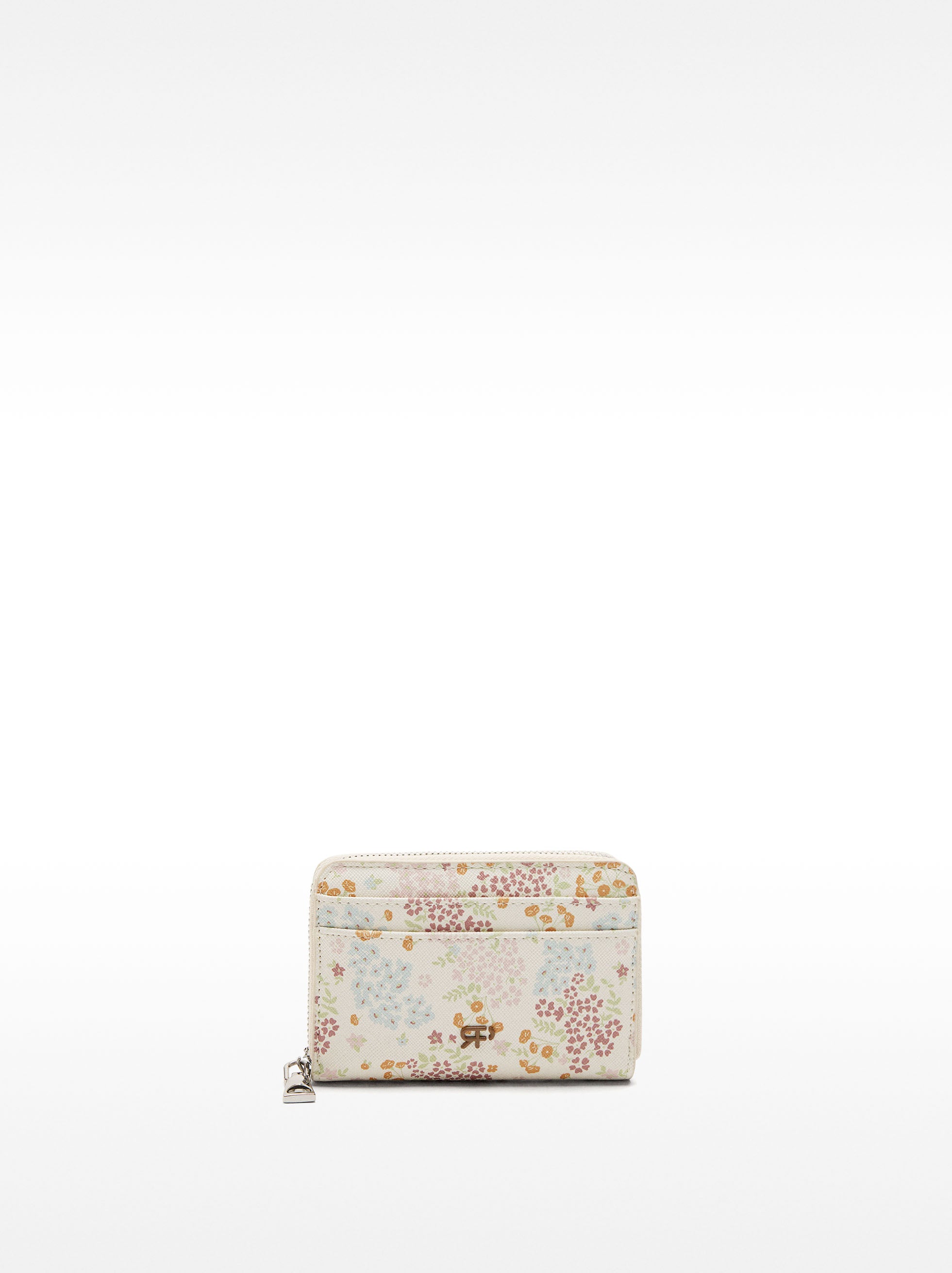 Cartera Con Textura Estampado Floral