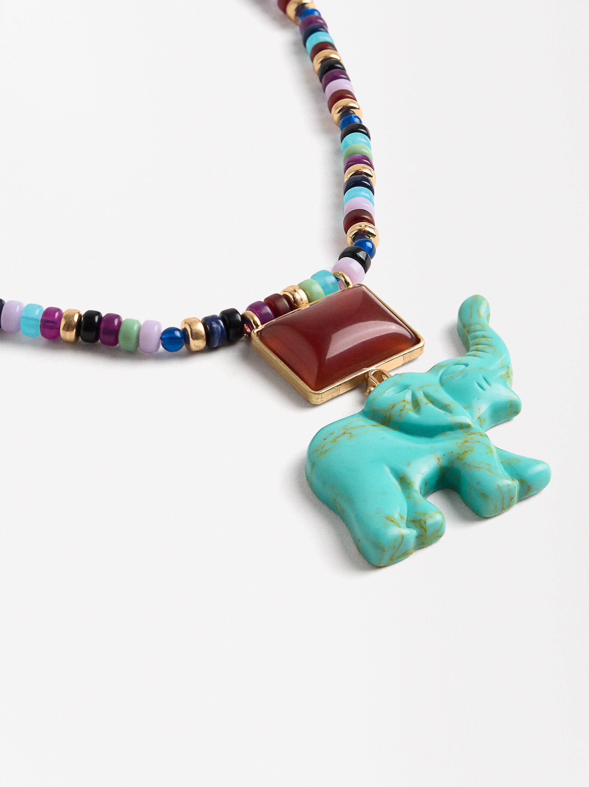 Collar Con Colgante De Elefante