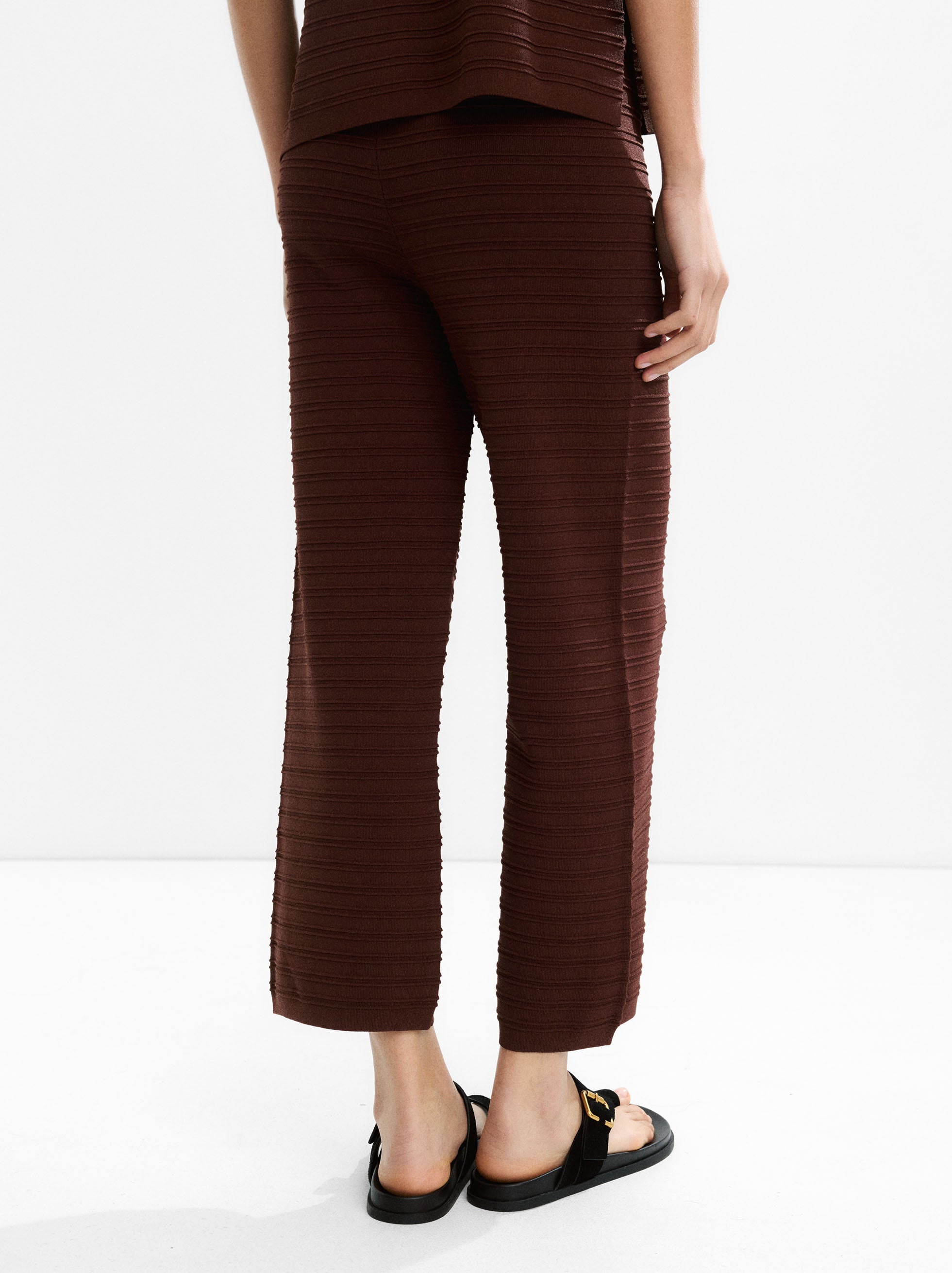 Pantalón Canalado De Punto